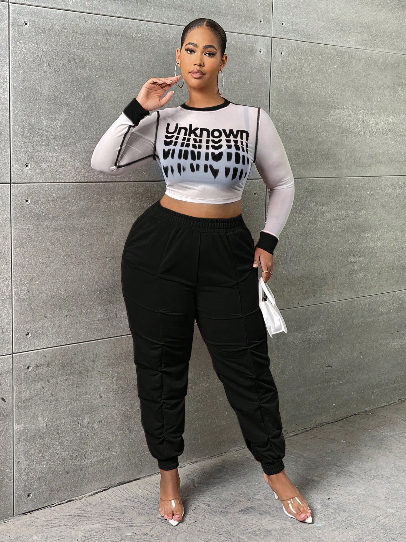 In Black Plus Size Sweatpants