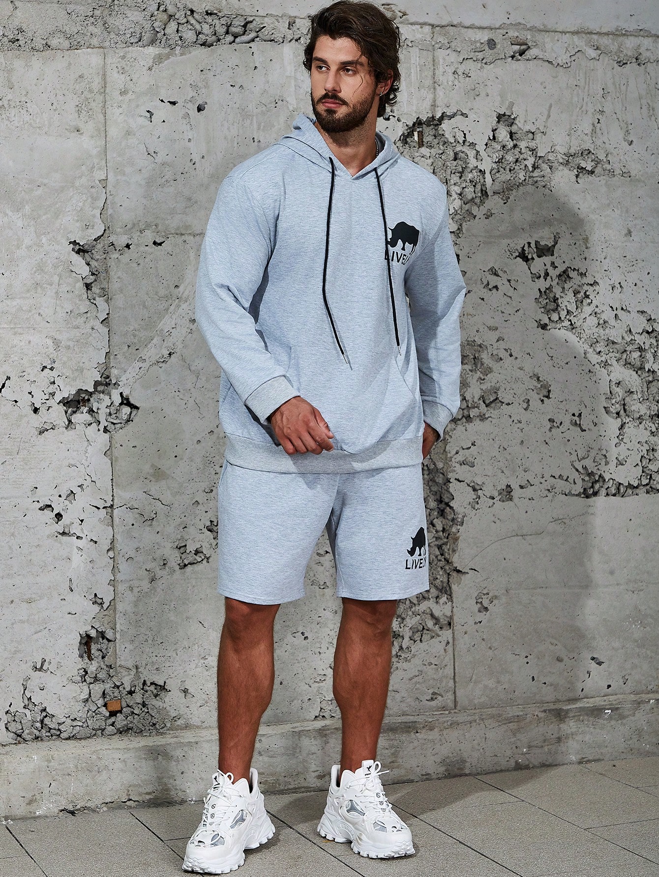 Men Plus Size Hoodie & Sweatshirt Co-ords