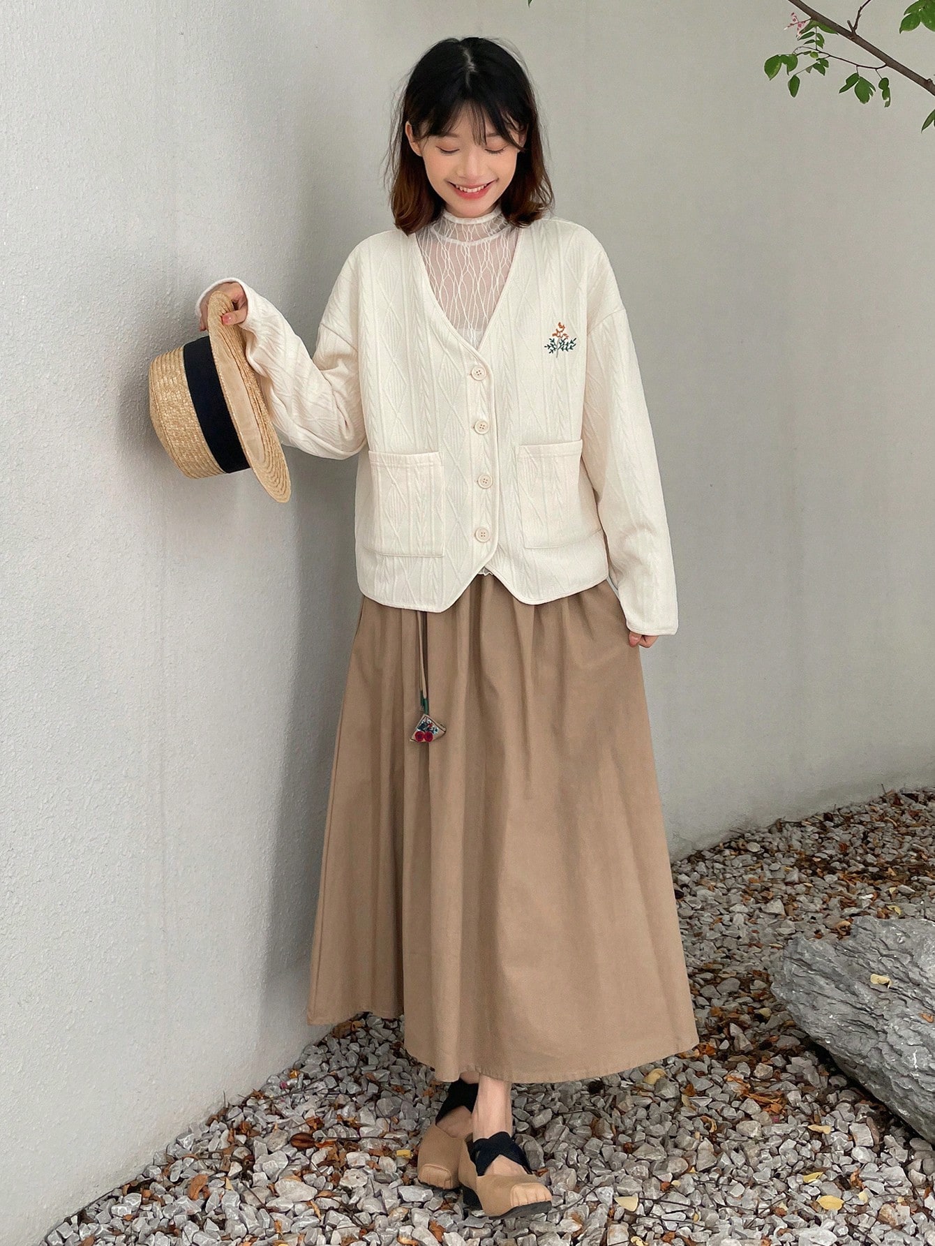 In Beige Women Outerwear