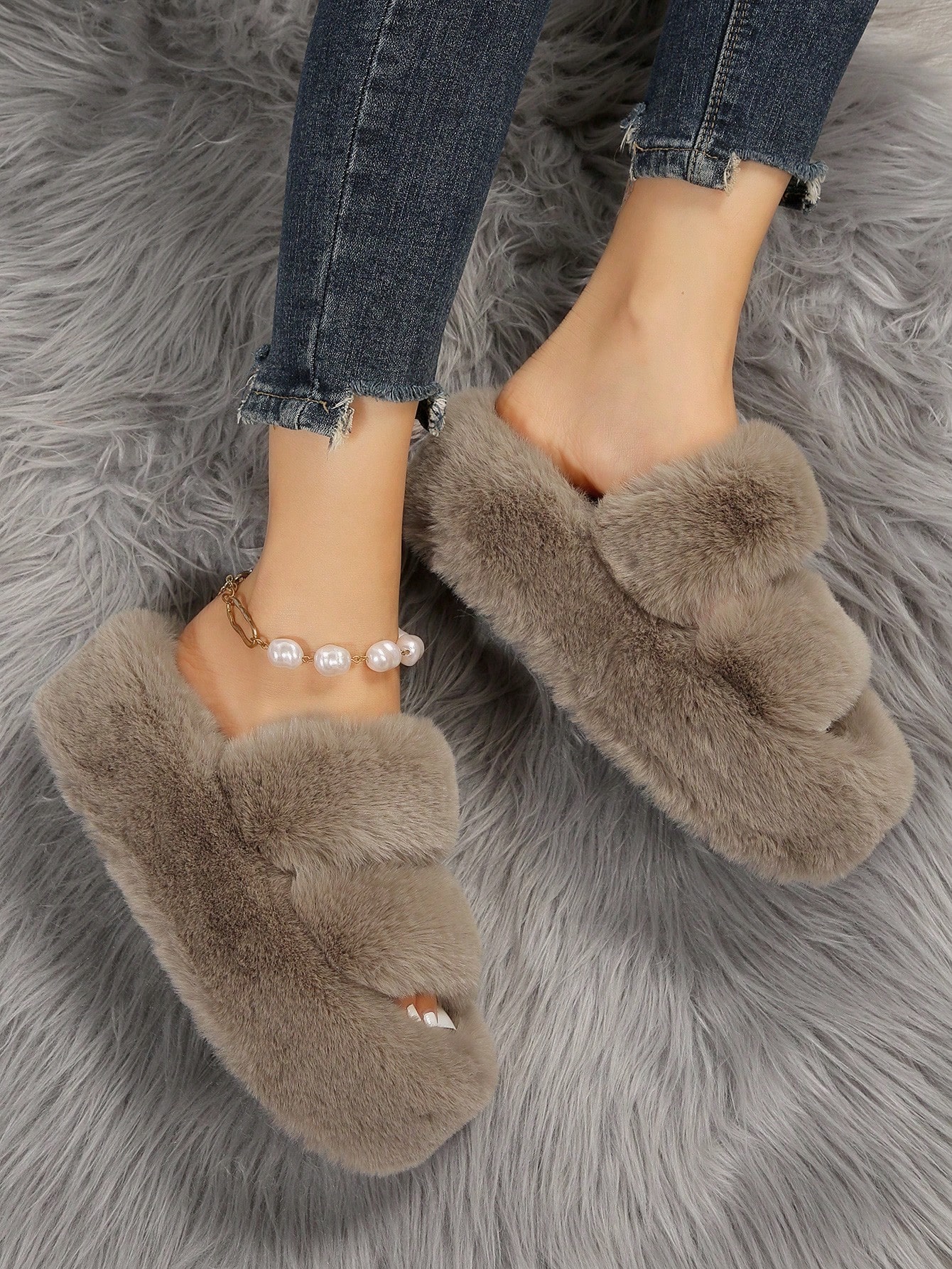 In Khaki Women Home Slippers