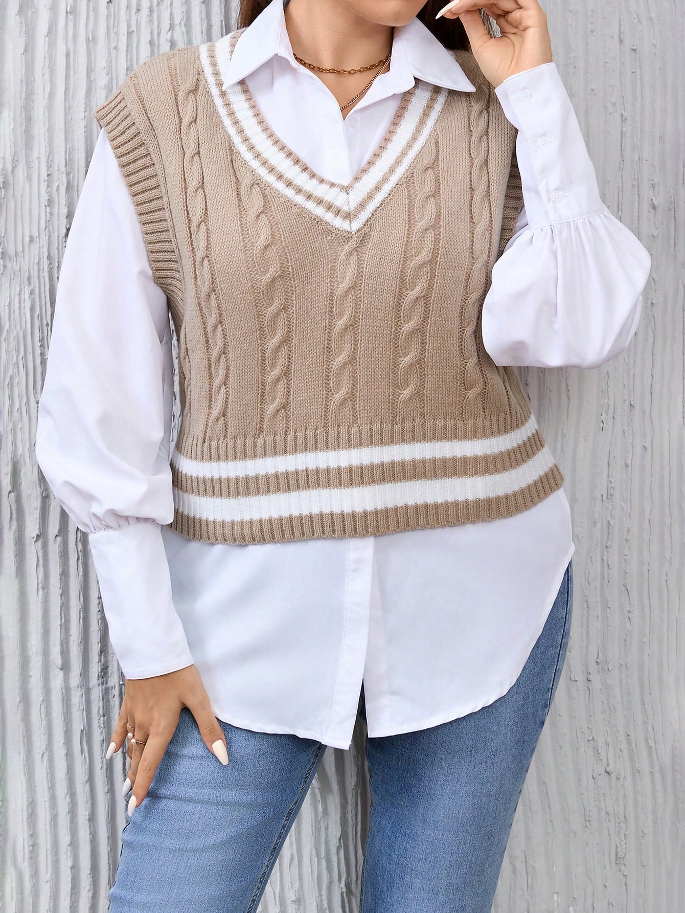 In Casual Plus Size Sweater Vests