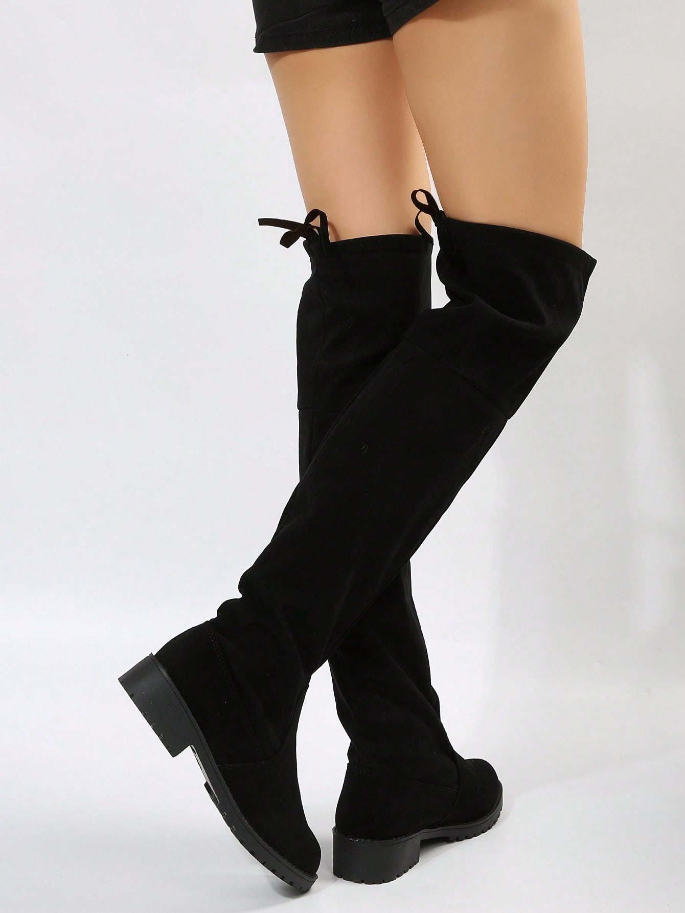 In Black Women Over-the-Knee Boots