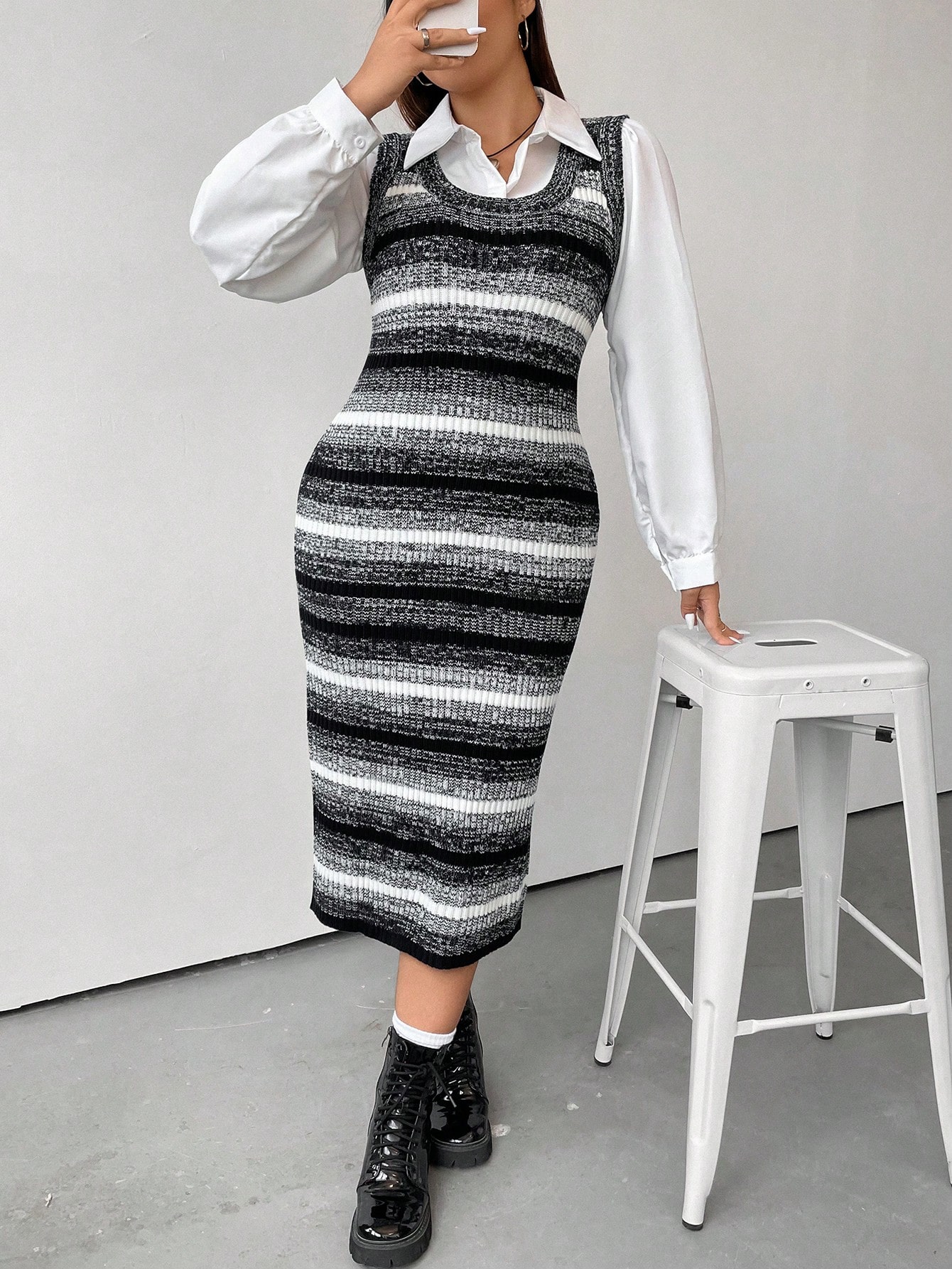 In Casual Plus Size Sweater Dresses