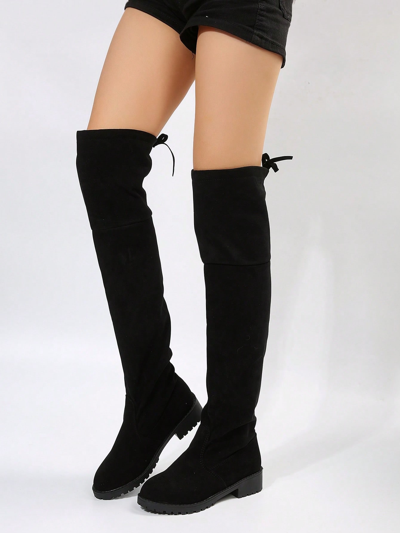 In Black Women Over-the-Knee Boots