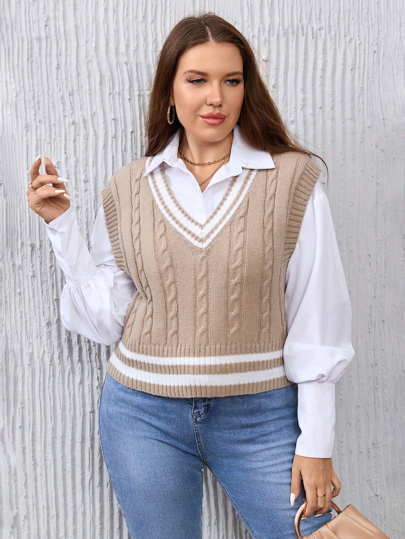 In Casual Plus Size Sweater Vests