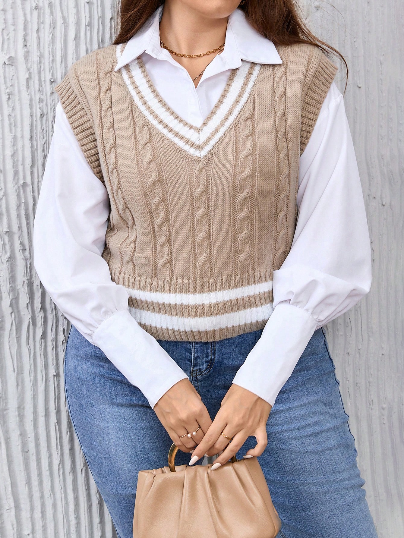 In Casual Plus Size Sweater Vests