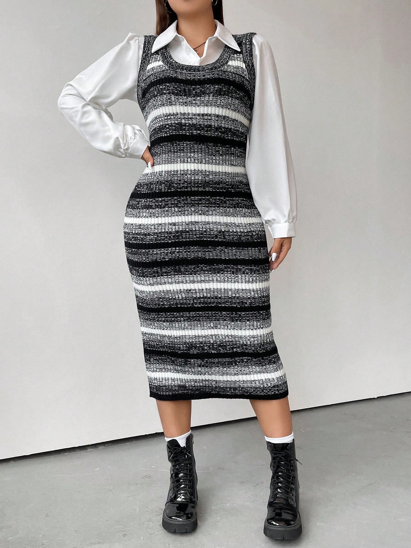 In Casual Plus Size Sweater Dresses