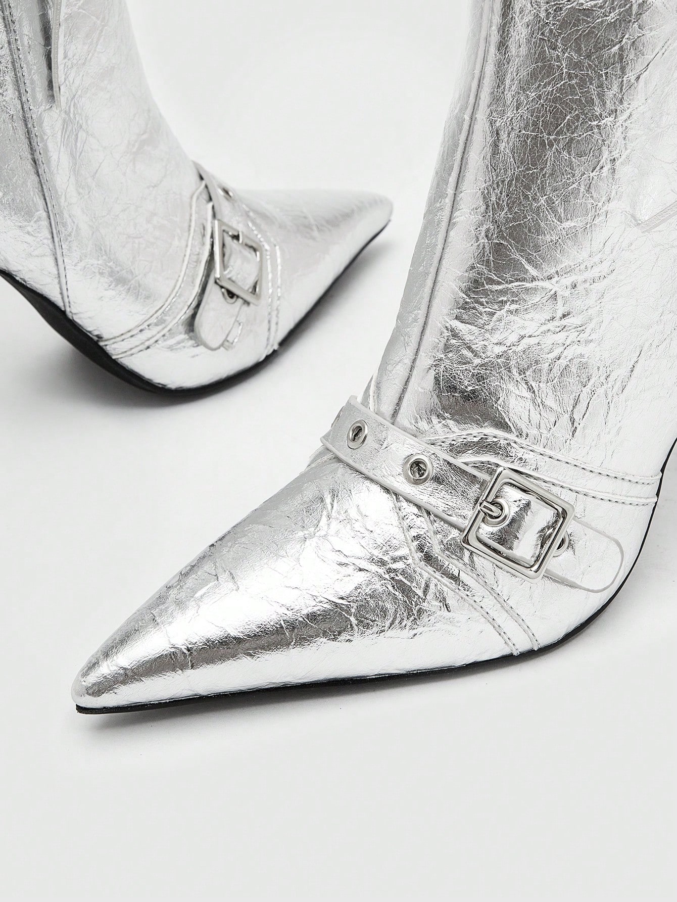 In Silver Women Fashion Boots