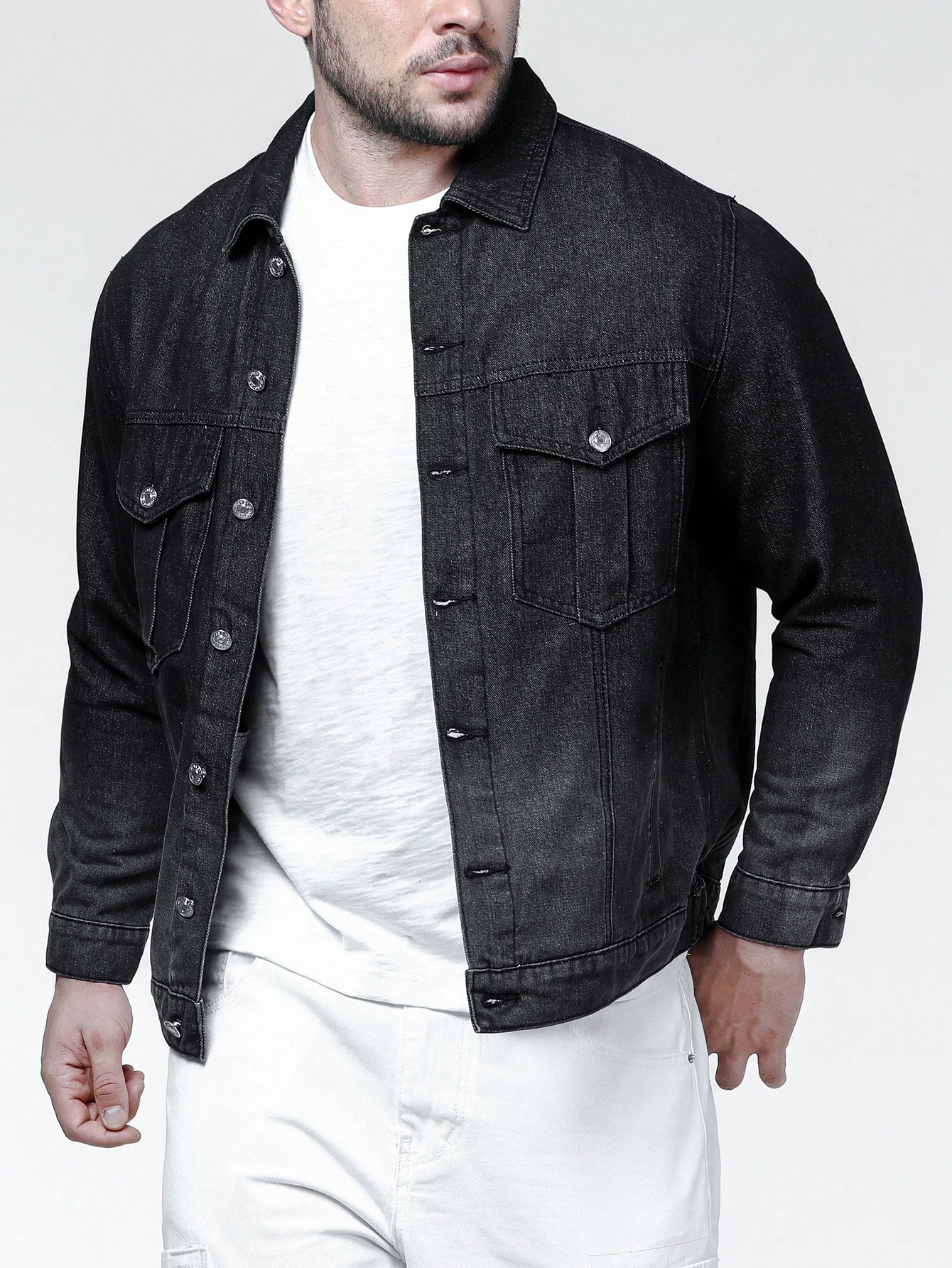 Men Plus Size Denim Jackets