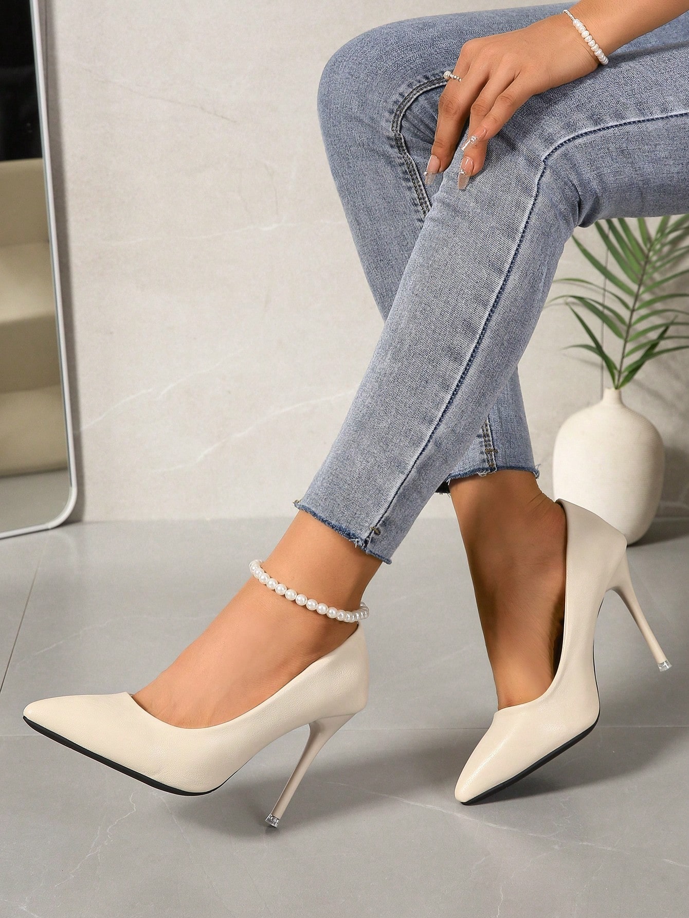 In Beige Women Pumps