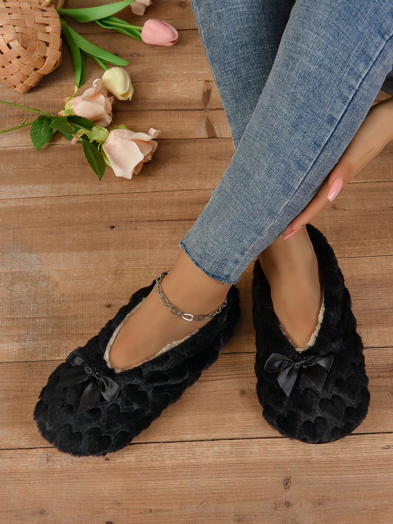 In Black Women Home Slippers