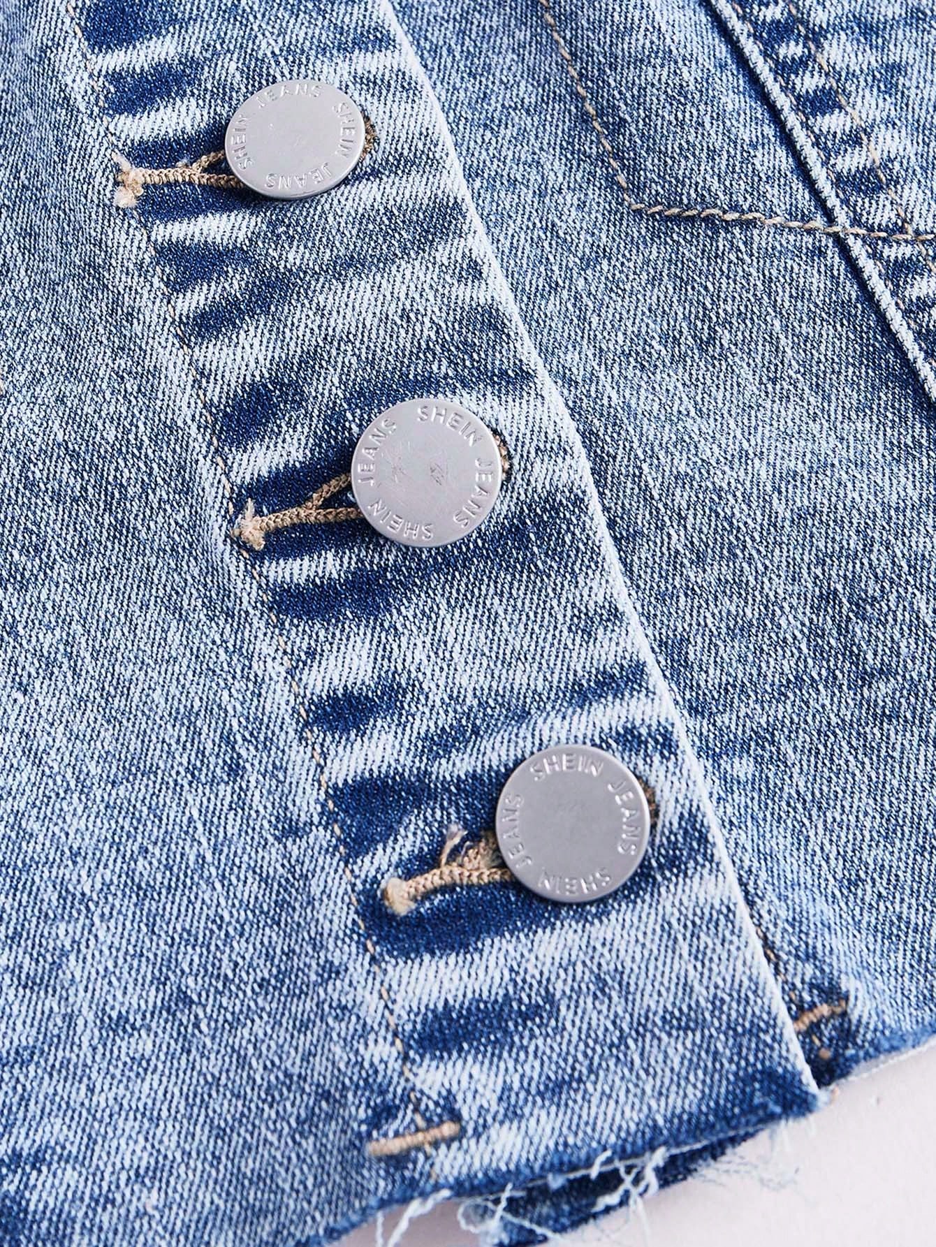 In Blue Plus Size Denim Tops