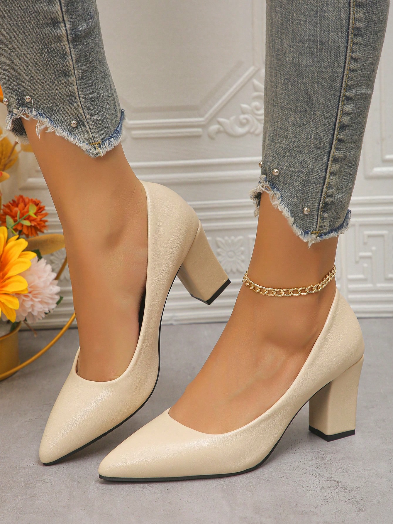 In Beige Women Pumps