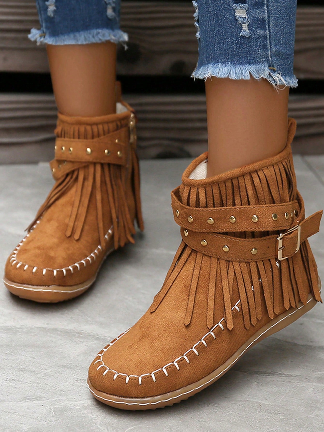 In Brown Women Fashion Boots