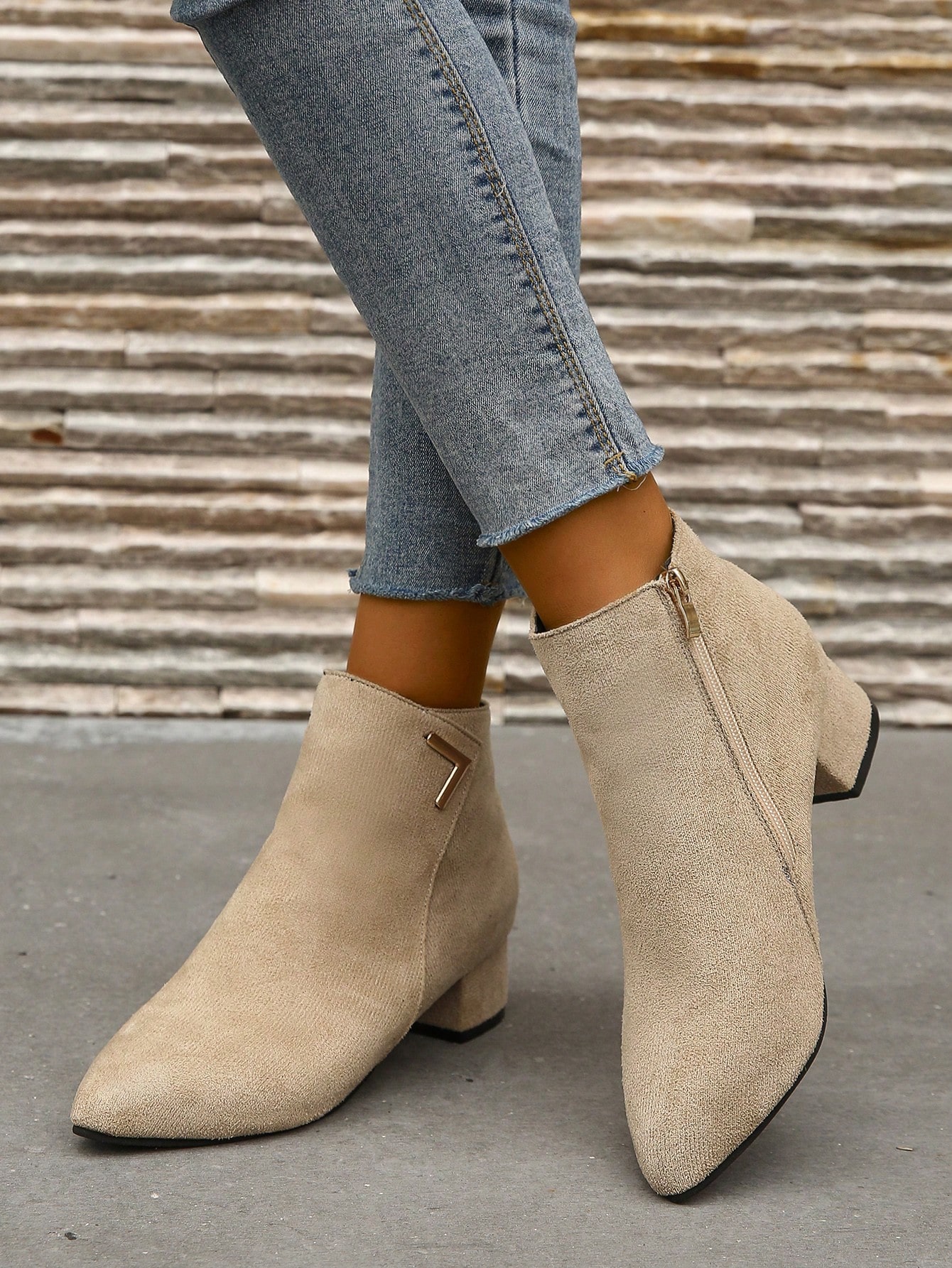 In Beige Women Fashion Boots