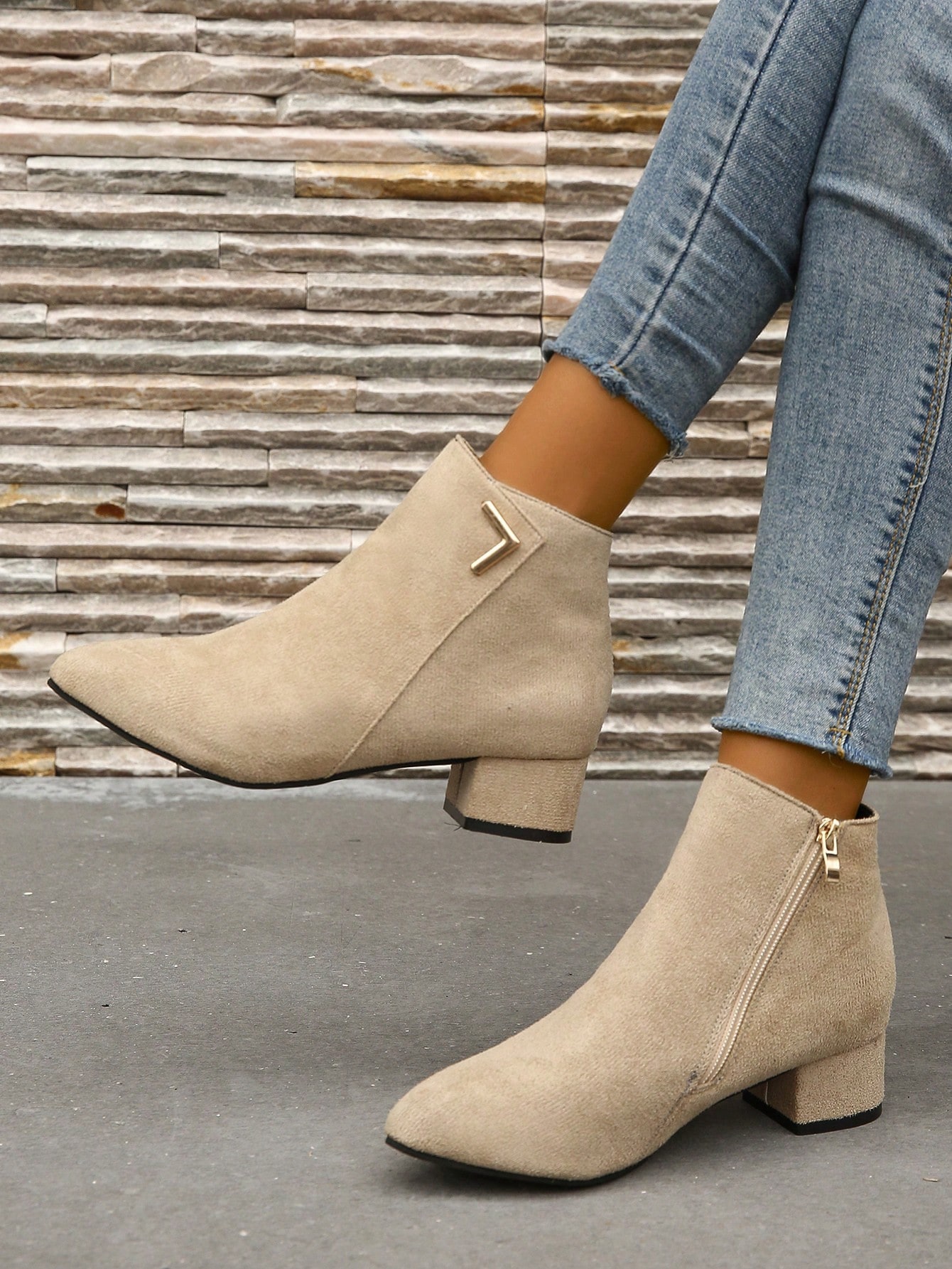 In Beige Women Fashion Boots