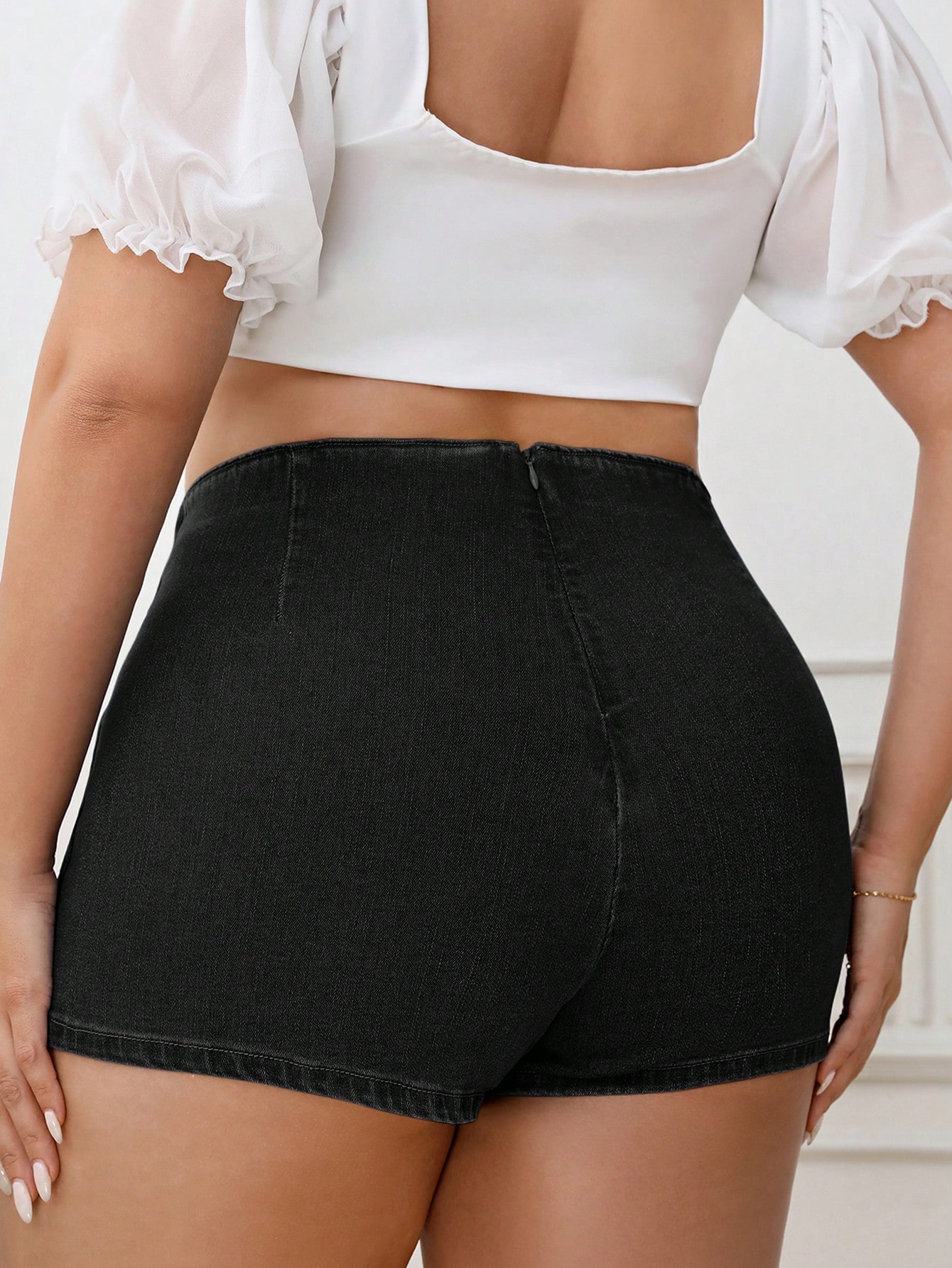 Plus Size Denim Shorts