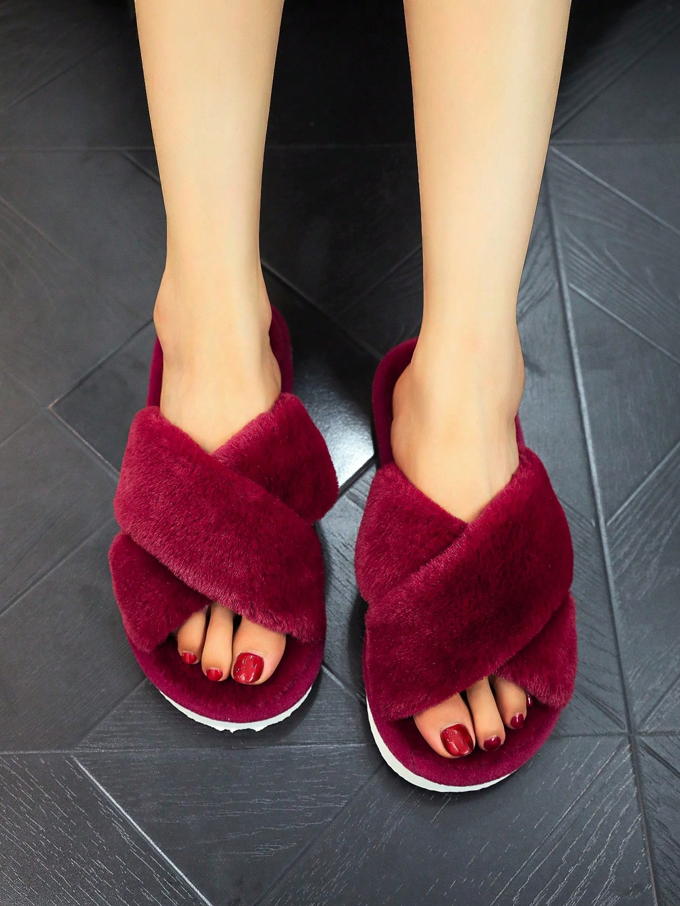 In Burgundy Women Shoes