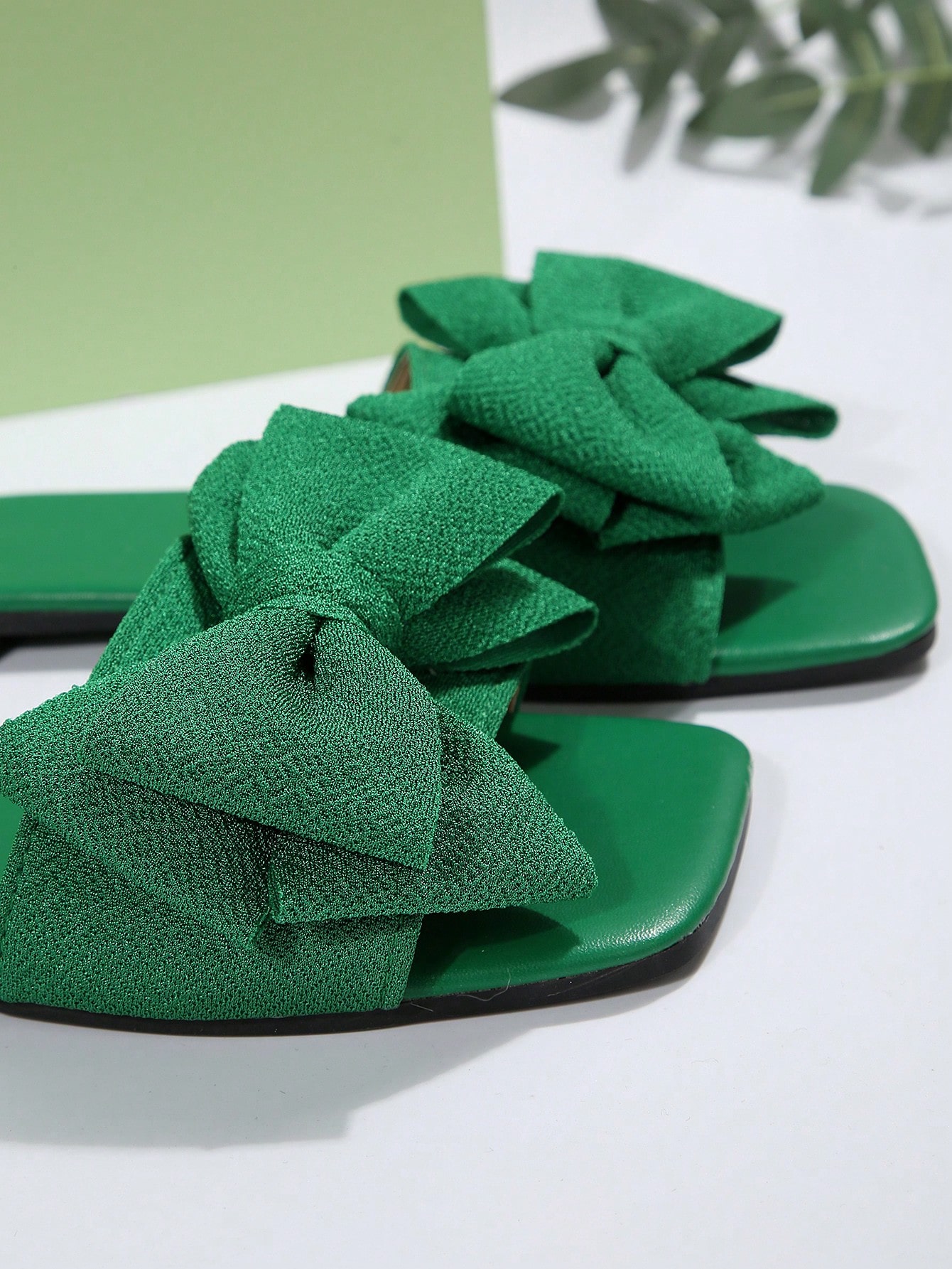 In Green Women Flat Sandals