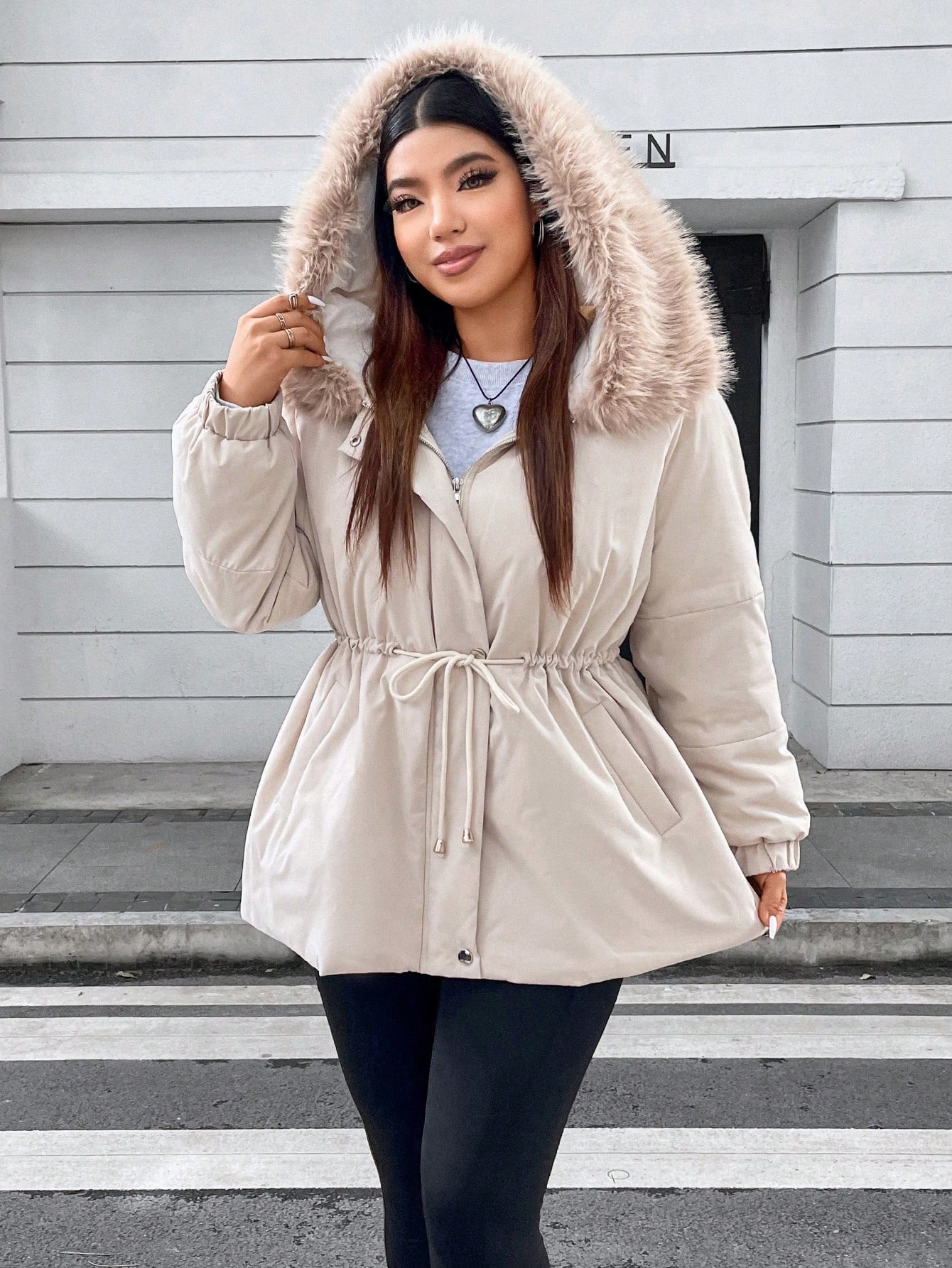 In Casual Plus Size Winter Coats