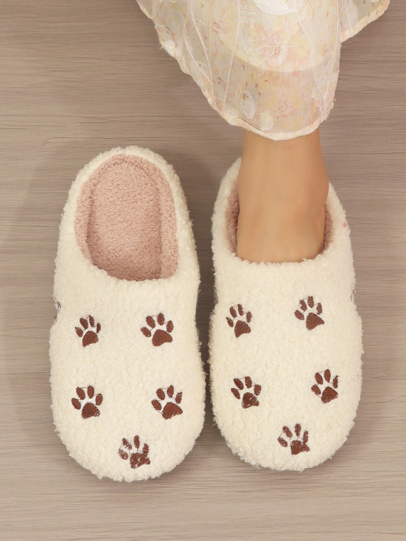 In Beige Women Home Slippers