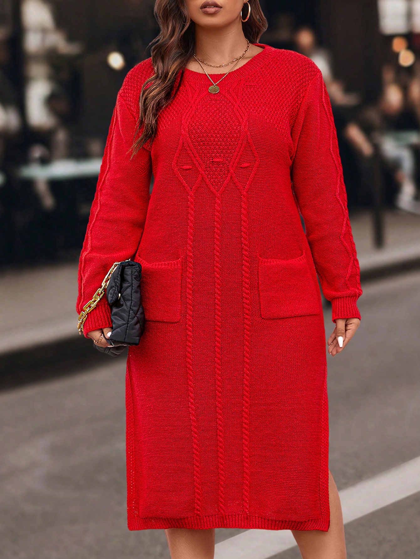 In Casual Plus Size Sweater Dresses