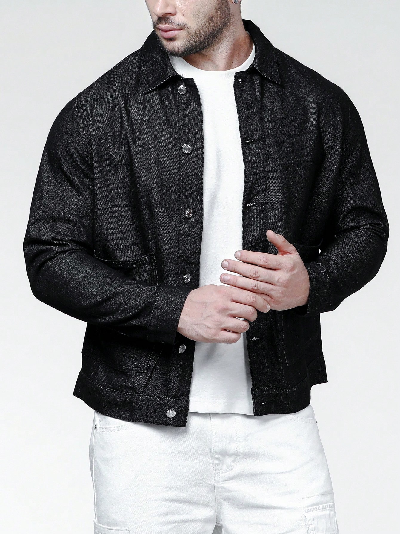 Men Plus Size Denim Jackets