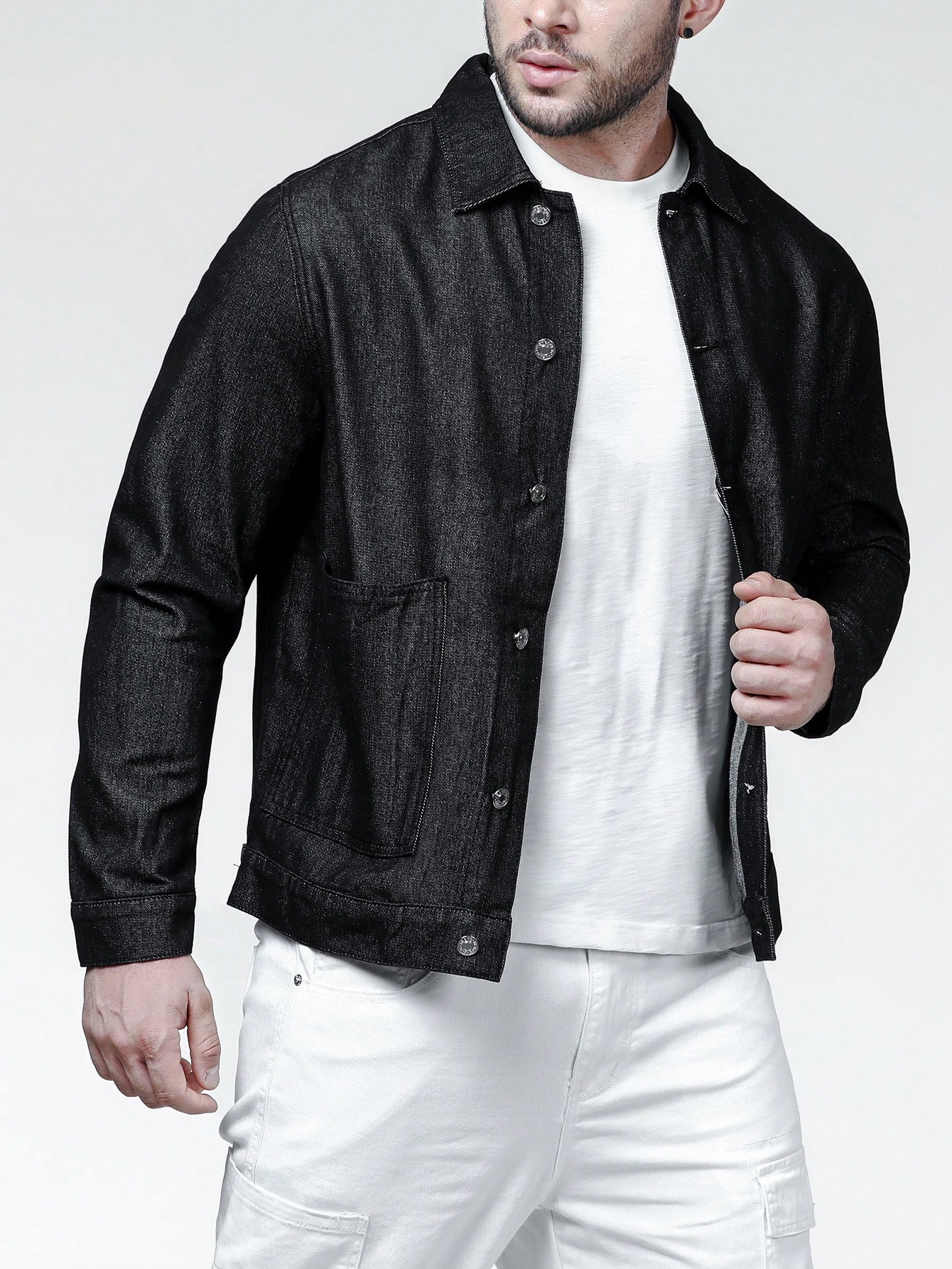 Men Plus Size Denim Jackets