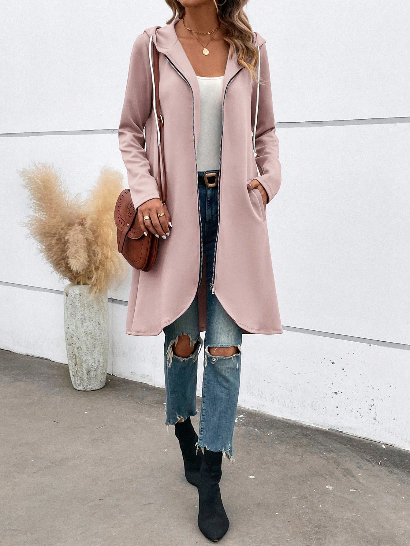 In Long Sleeve Women Coats