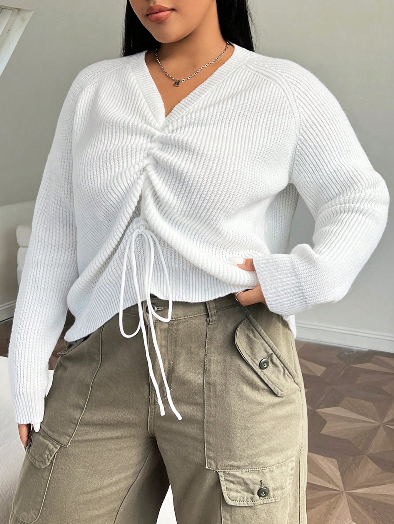 In White Plus Size Sweaters