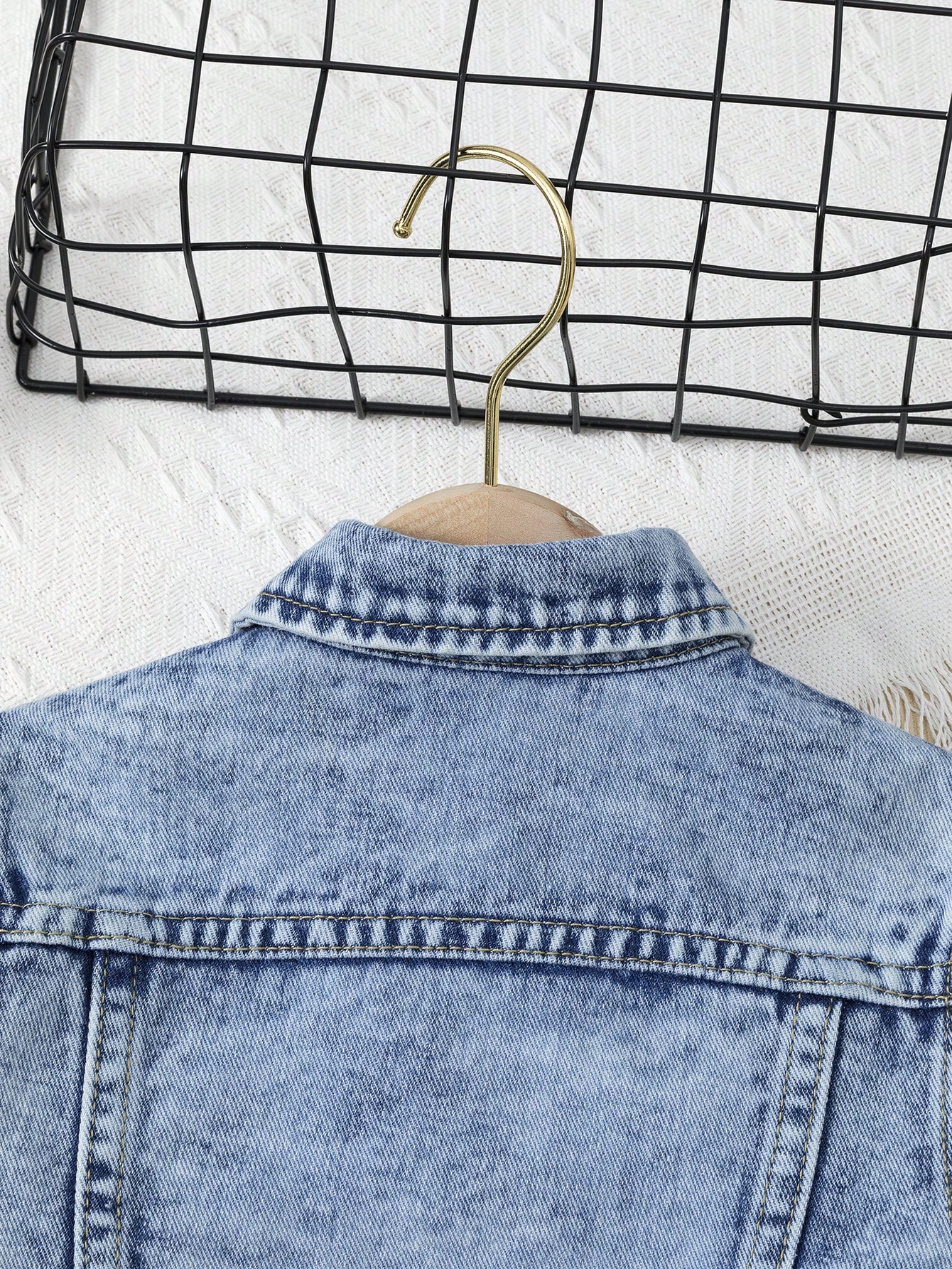 Young Girls Denim Two-piece Outfits