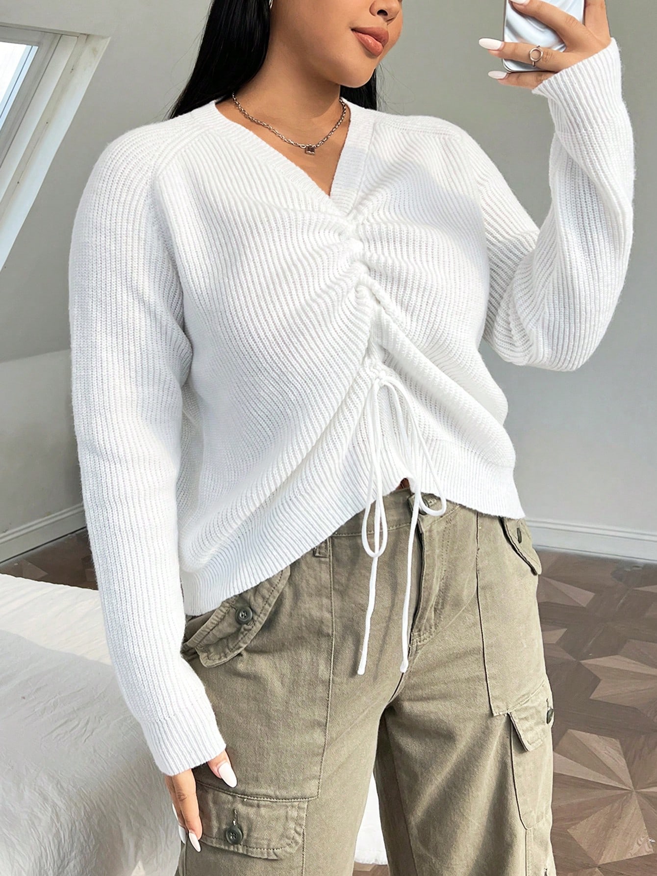 In White Plus Size Sweaters