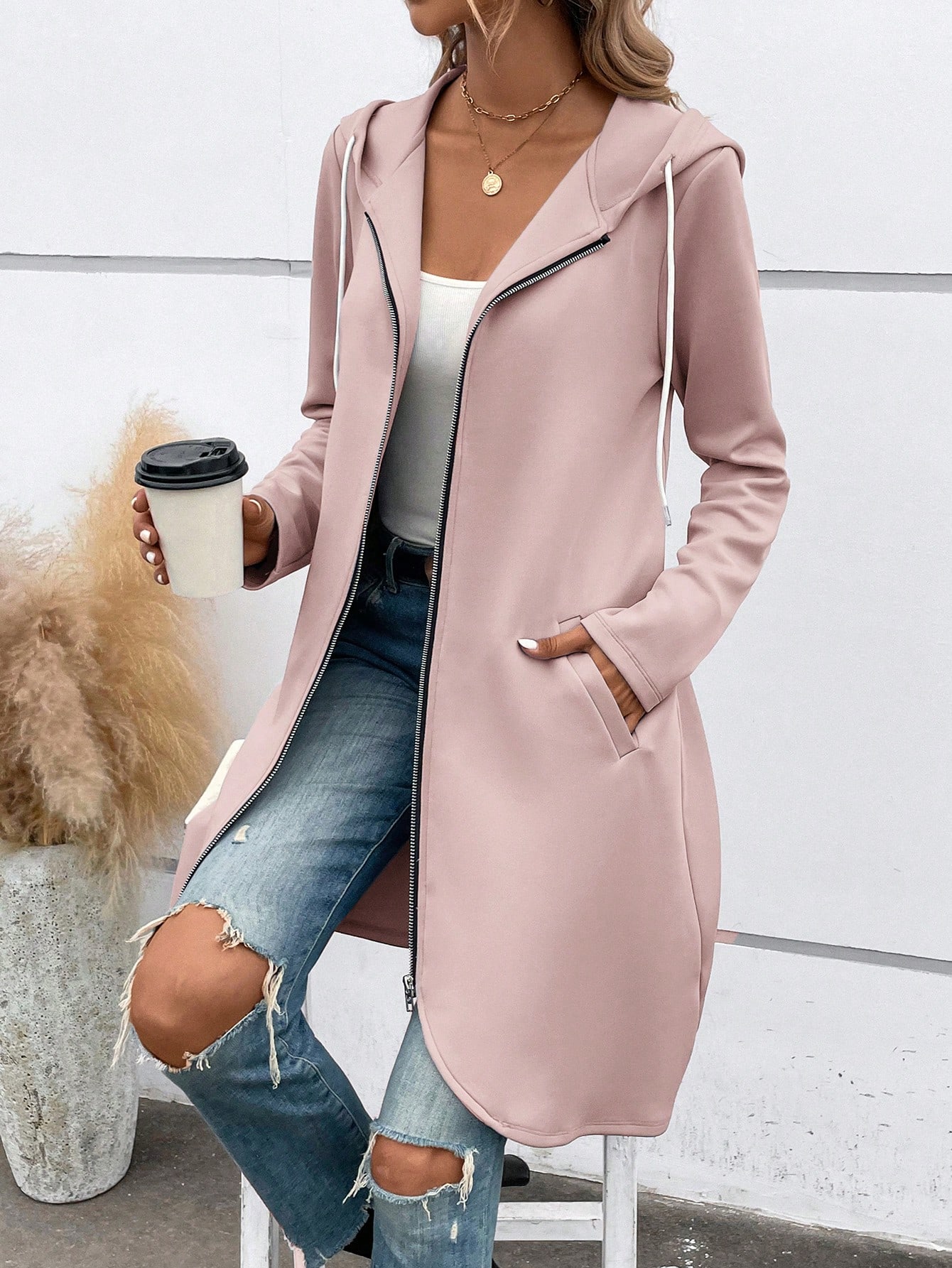 In Long Sleeve Women Coats