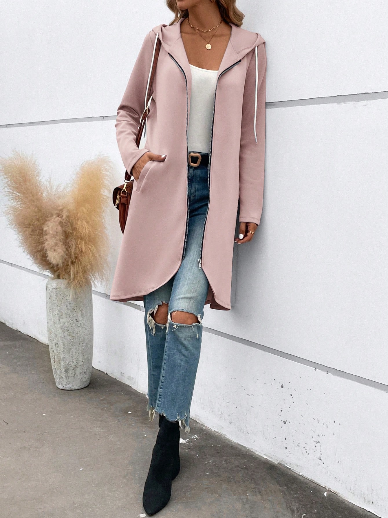 In Long Sleeve Women Coats