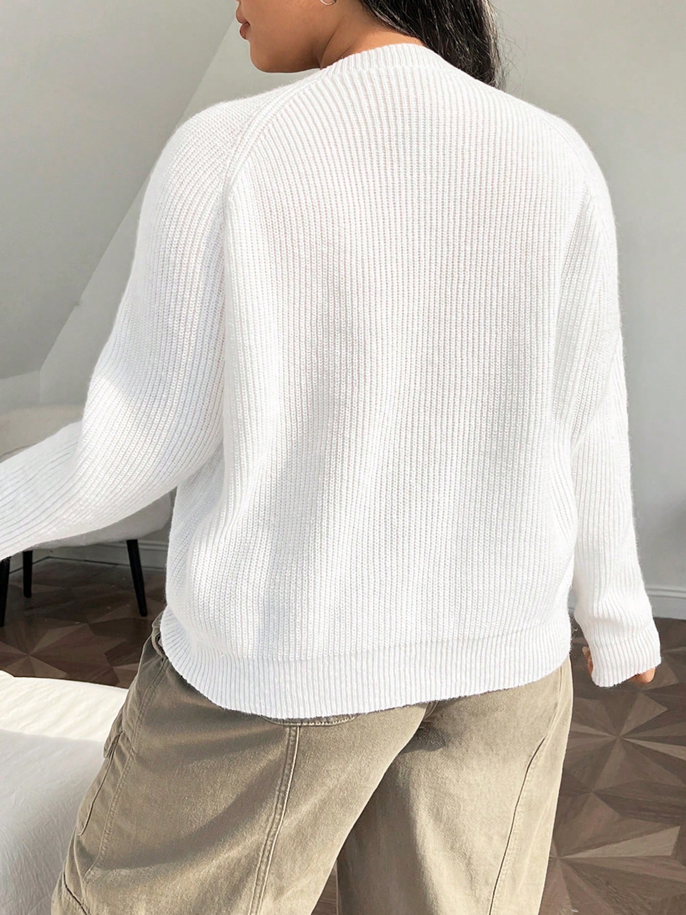 In White Plus Size Sweaters