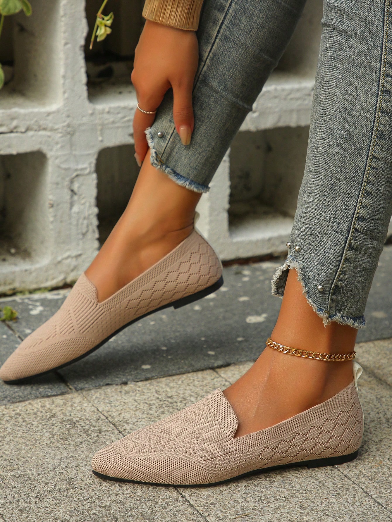 In Apricot Women Flats