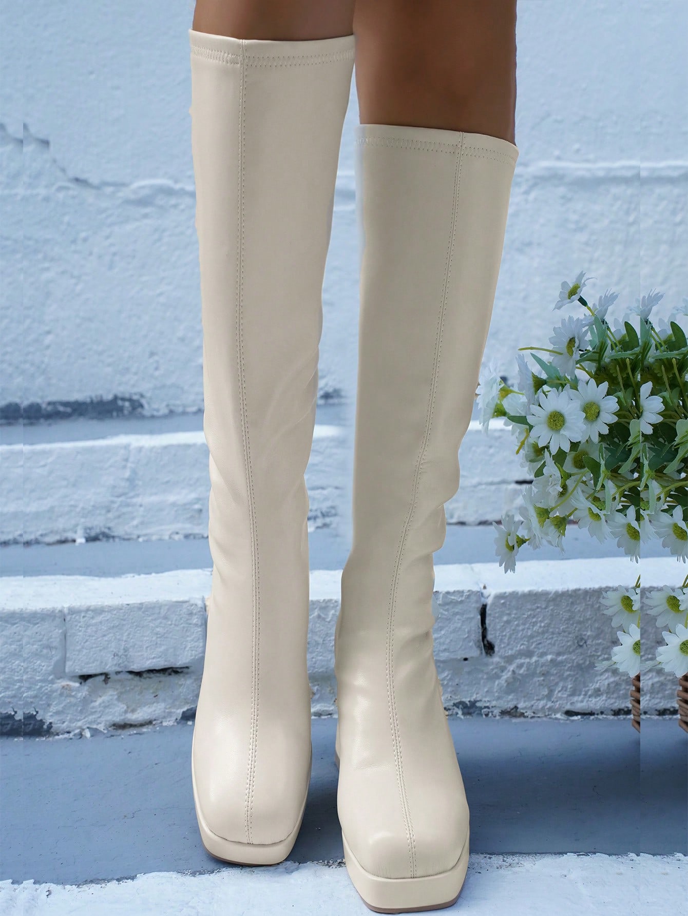 In Beige Women Fashion Boots