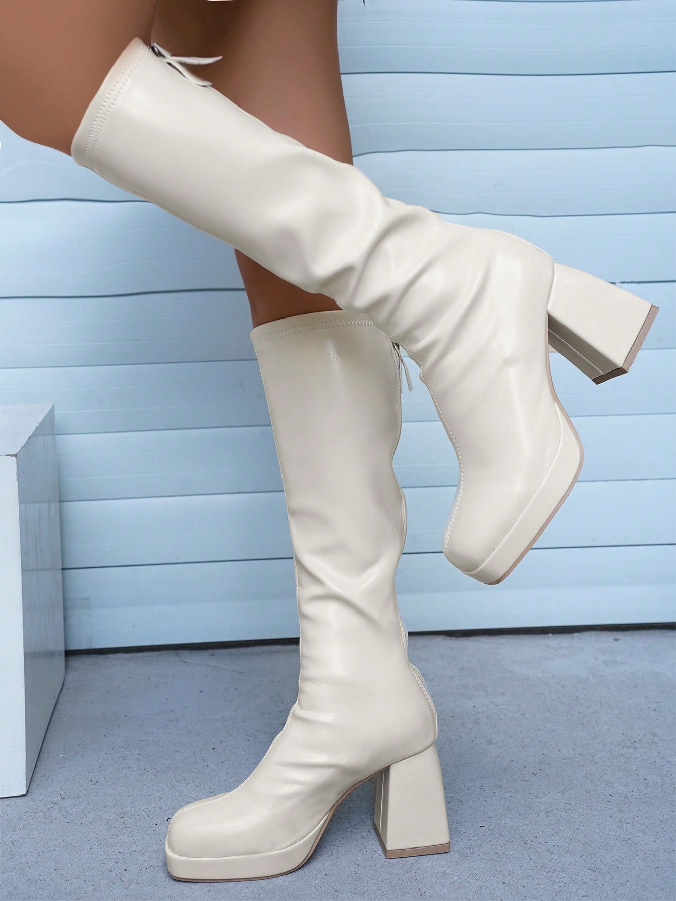 In Beige Women Fashion Boots