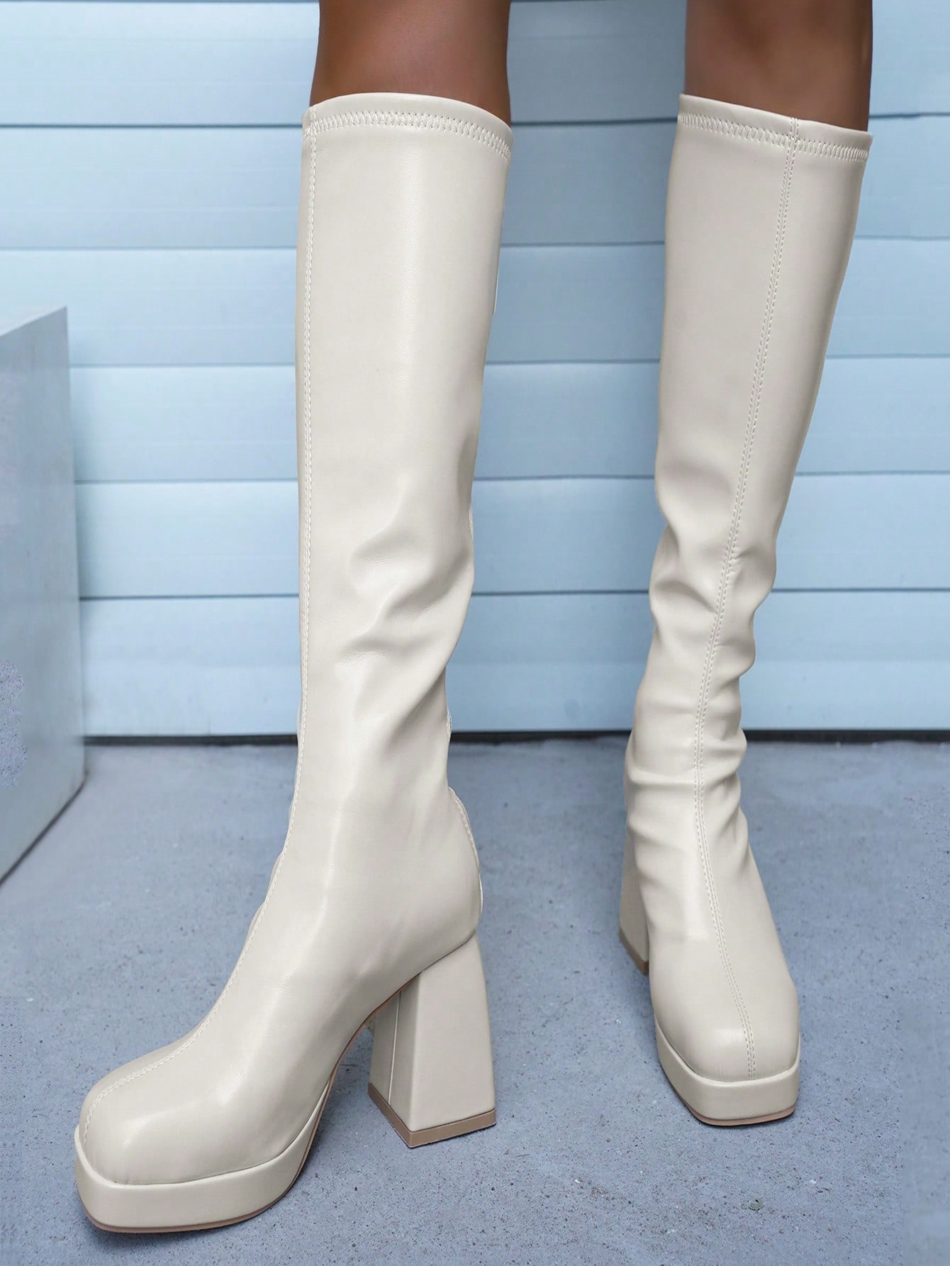 In Beige Women Fashion Boots