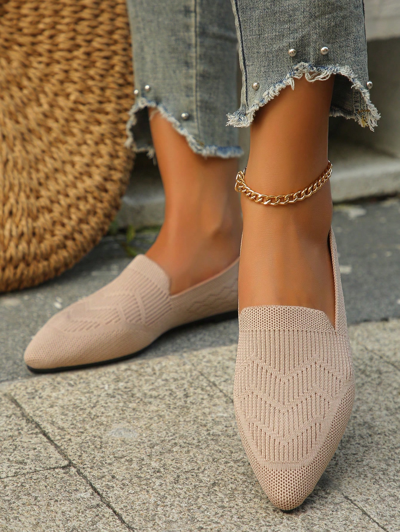 In Apricot Women Flats