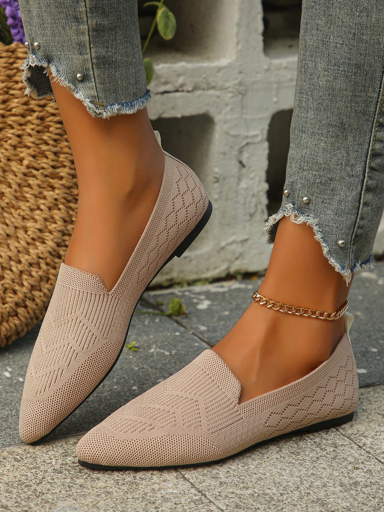 In Apricot Women Flats