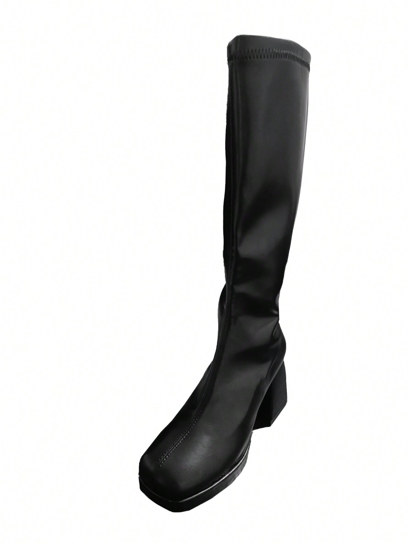 In Black Women Knee-High Boots