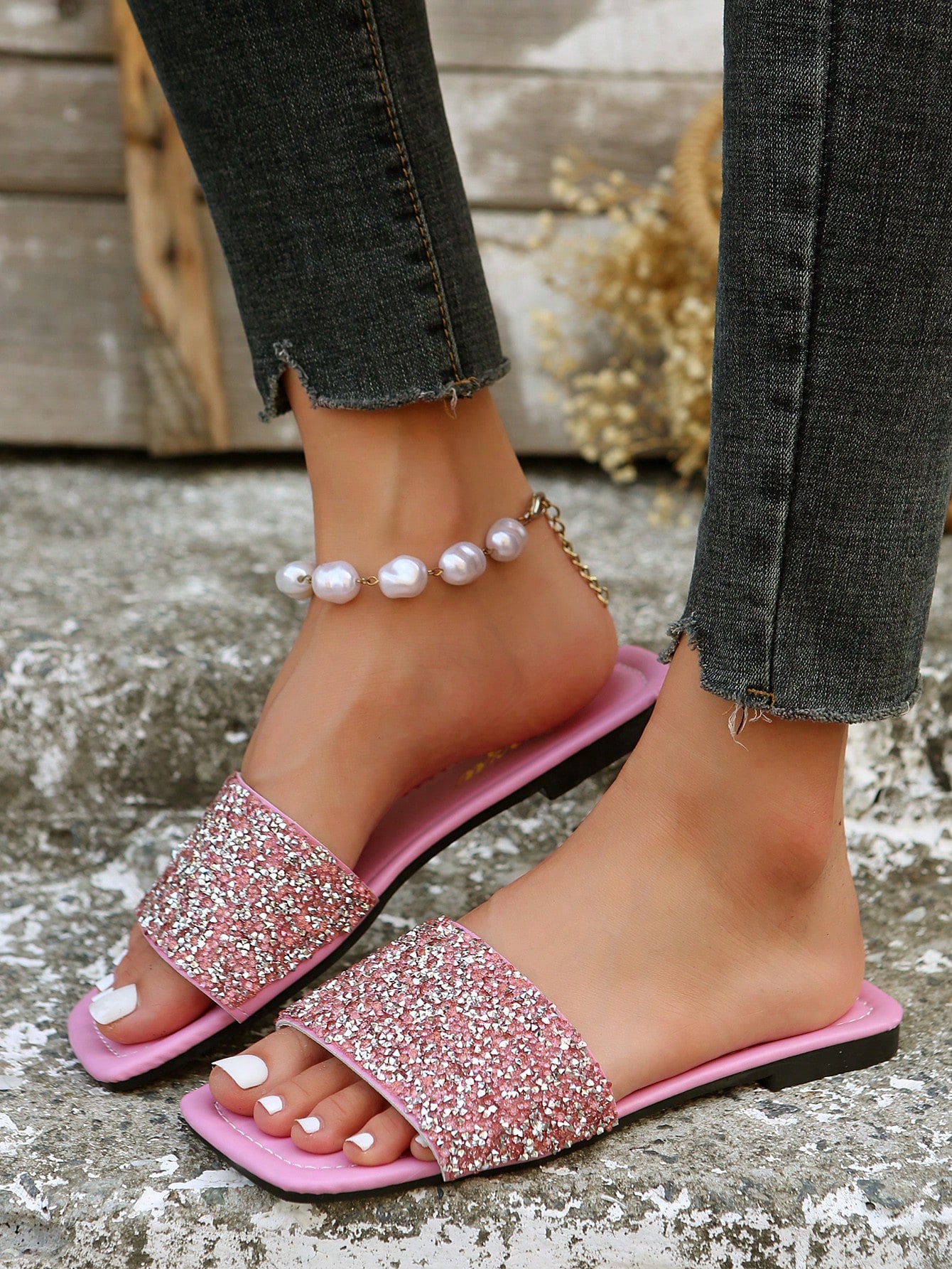 In Pink Women Flat Sandals