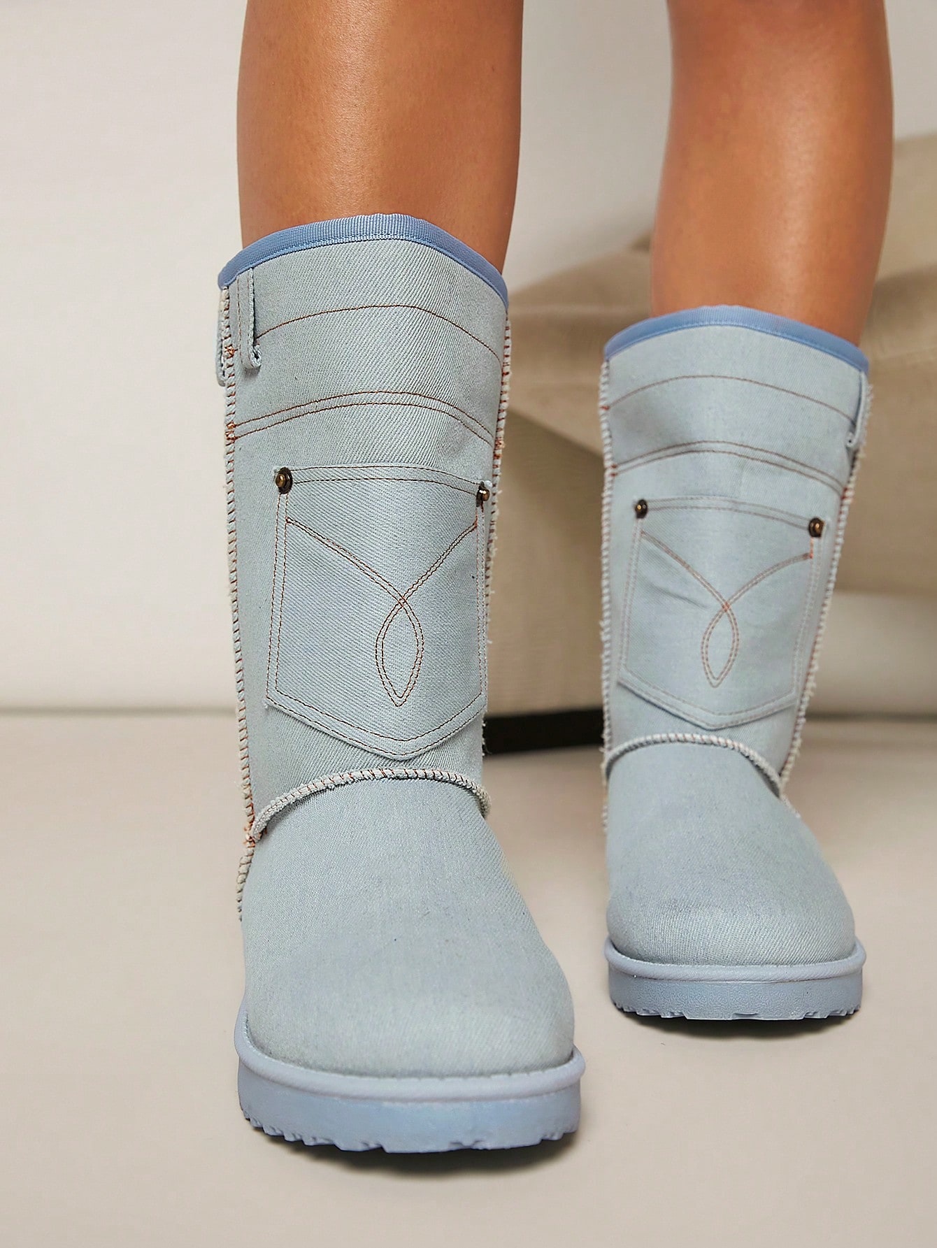 In Blue Women Fashion Boots