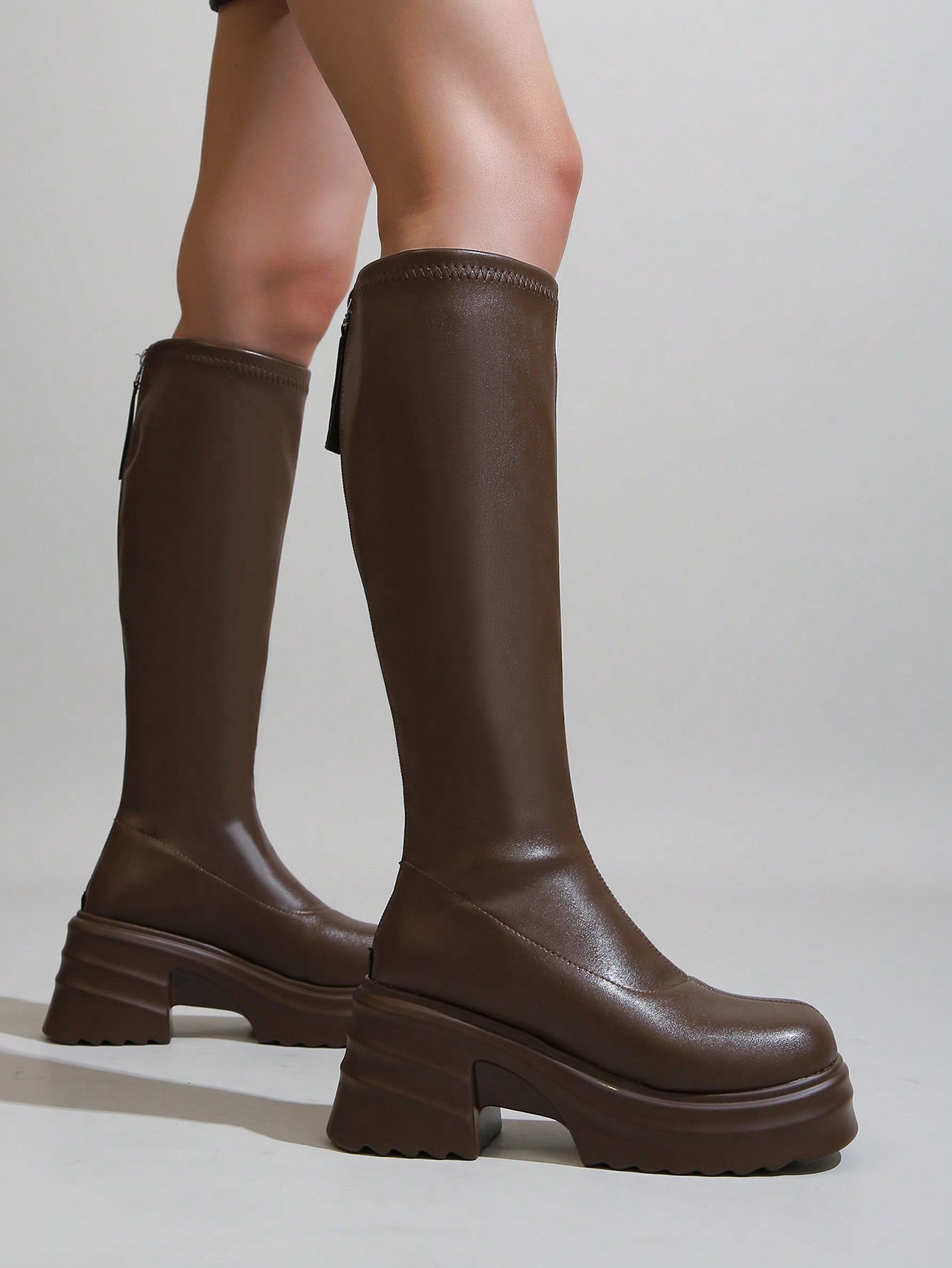 In Brown Women Knee-High Boots