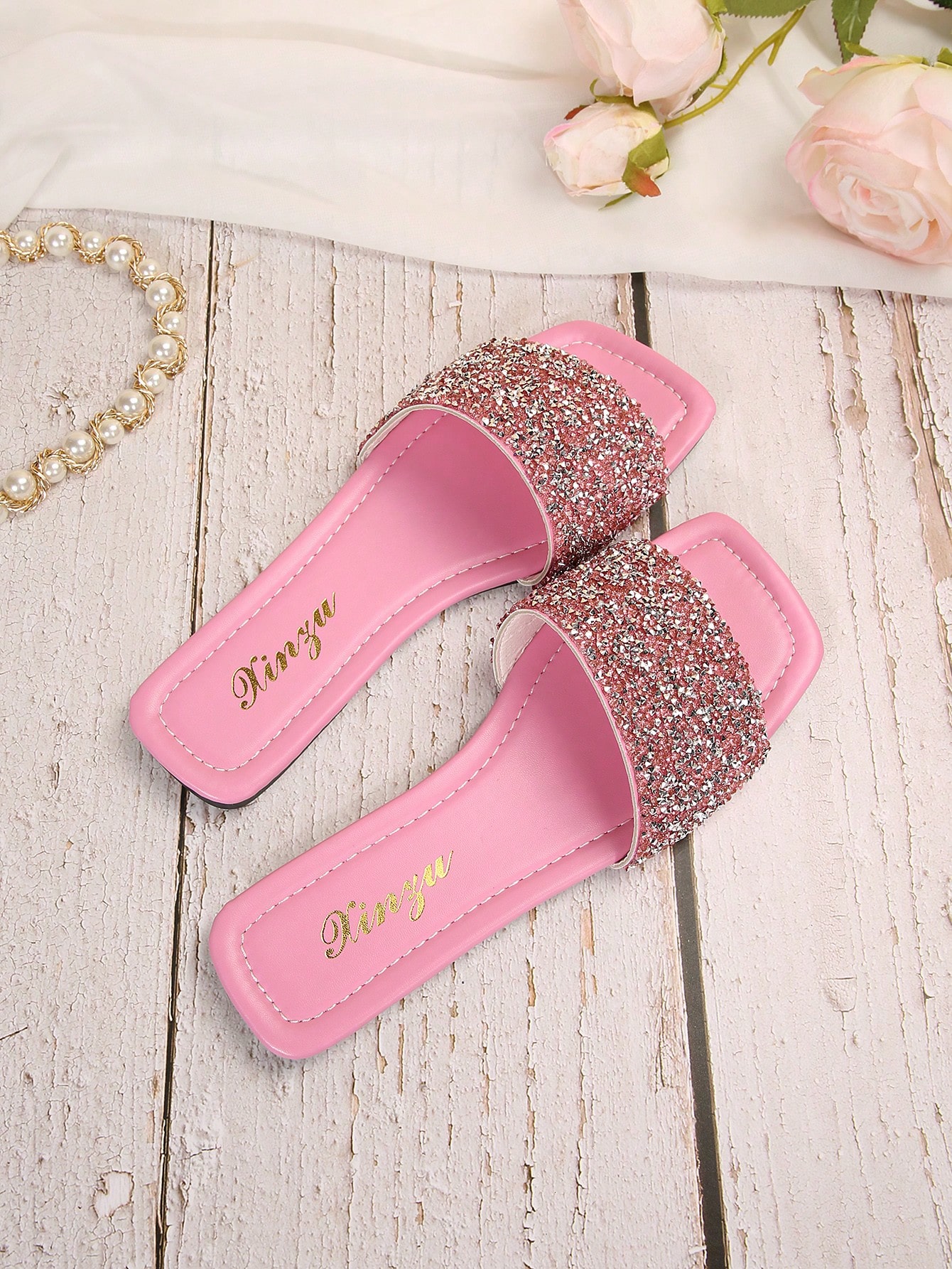 In Pink Women Flat Sandals