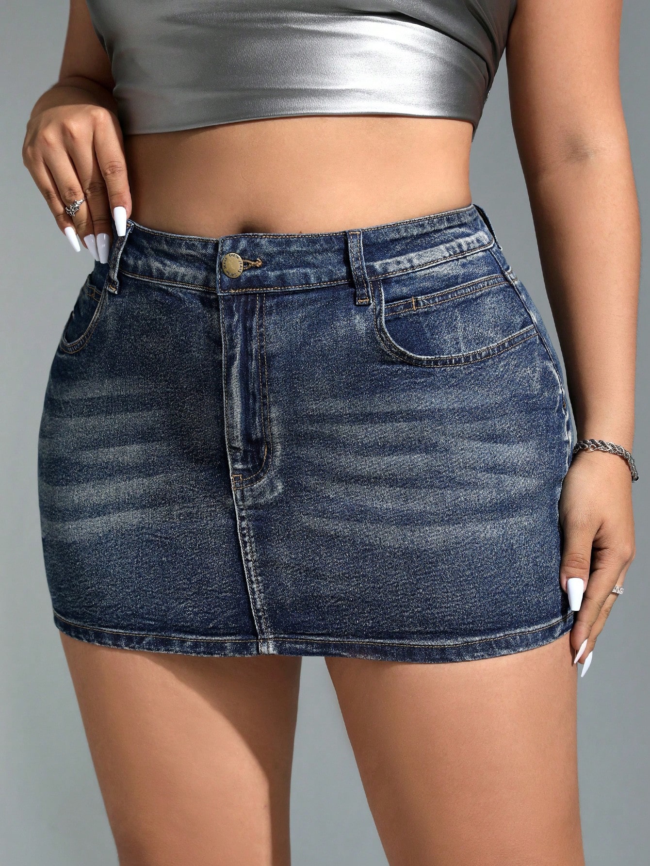 Plus Size Denim Skirts