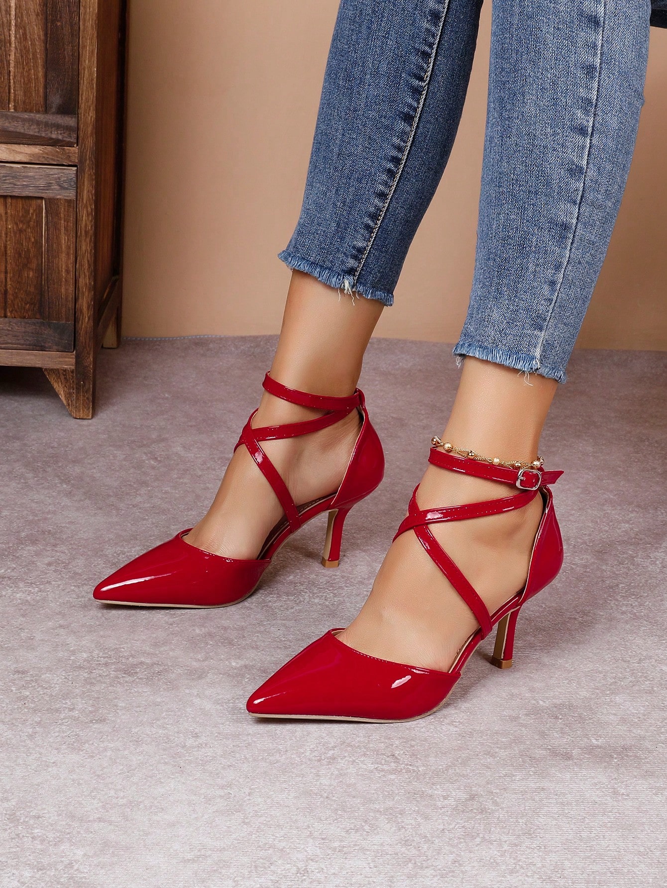 In Red Women Pumps