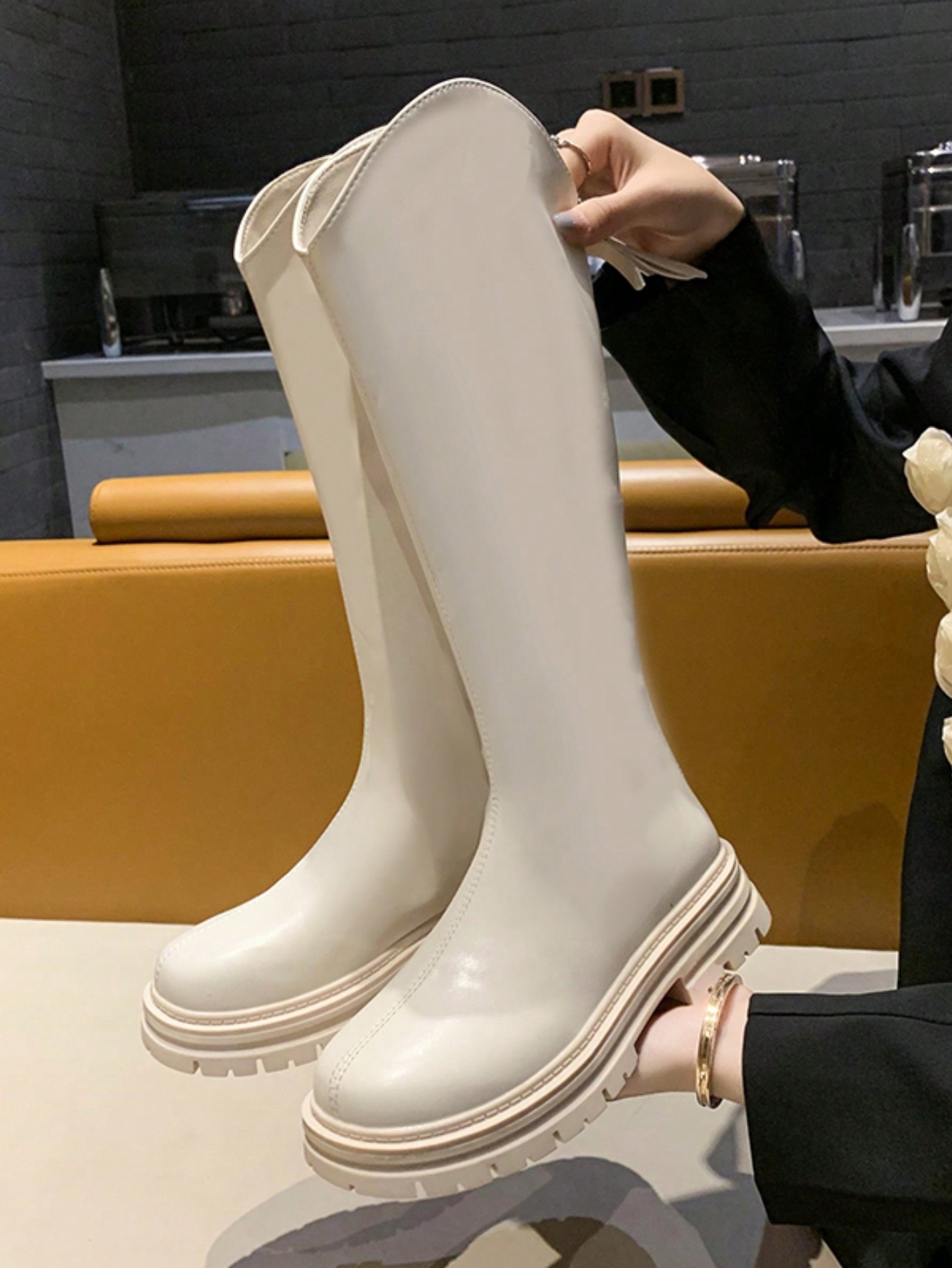 In Beige Women Fashion Boots