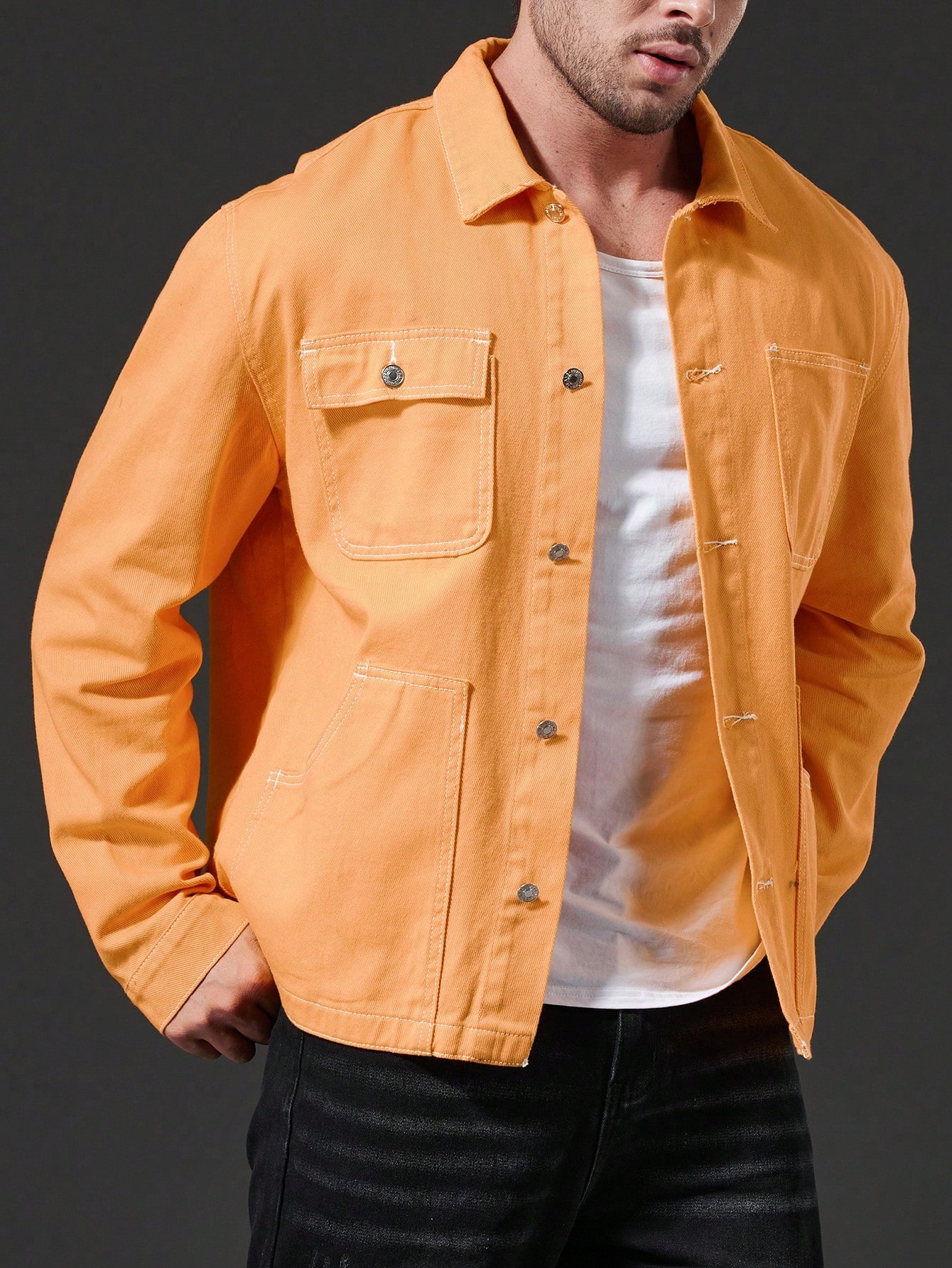 Men Plus Size Denim Jackets